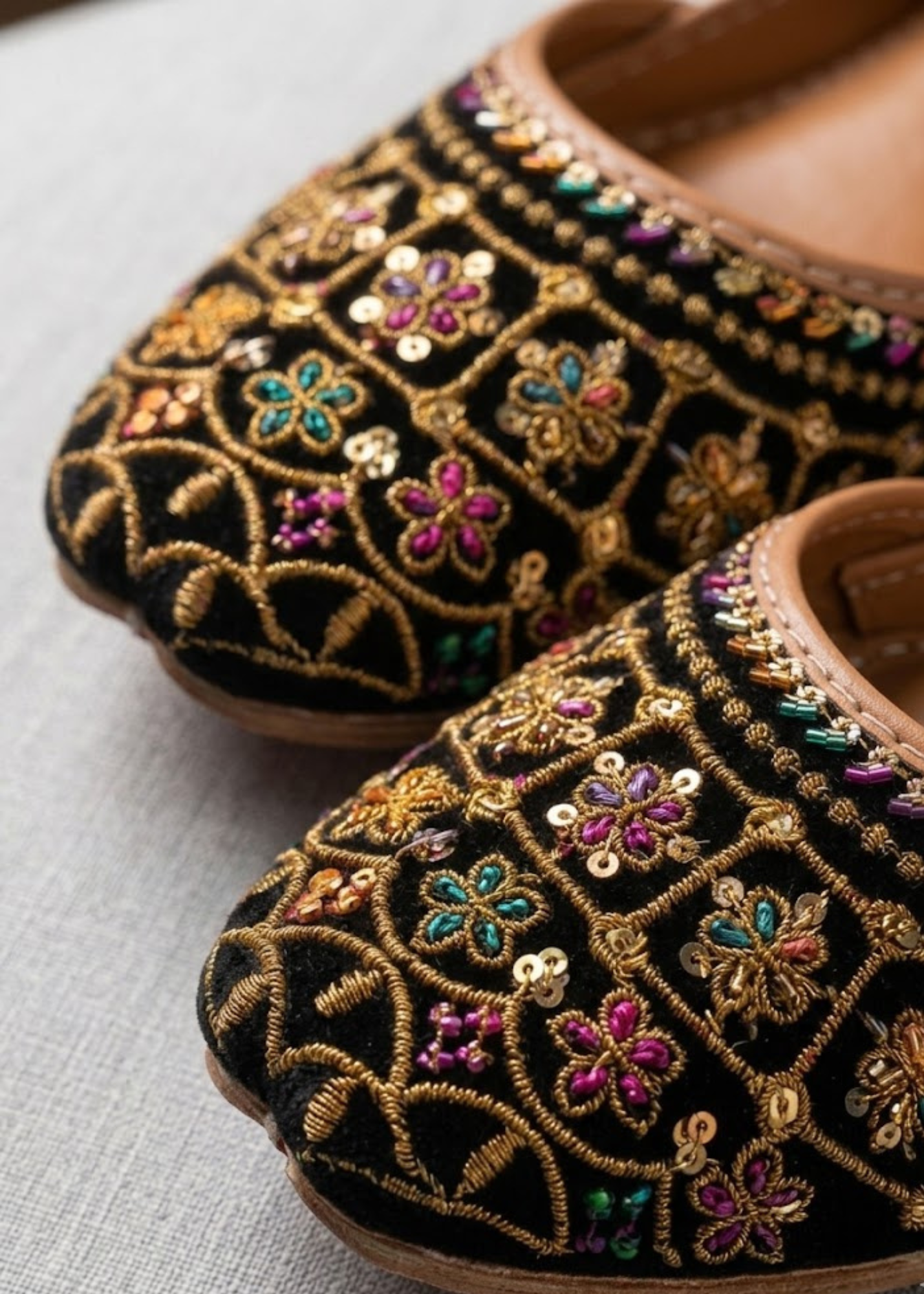 Khussa in Black by - High Quality Women Khussa SFO2120