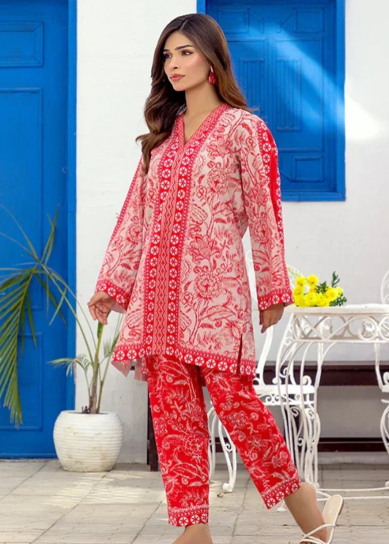 lawn Co Ord Sets in Raspberry pink