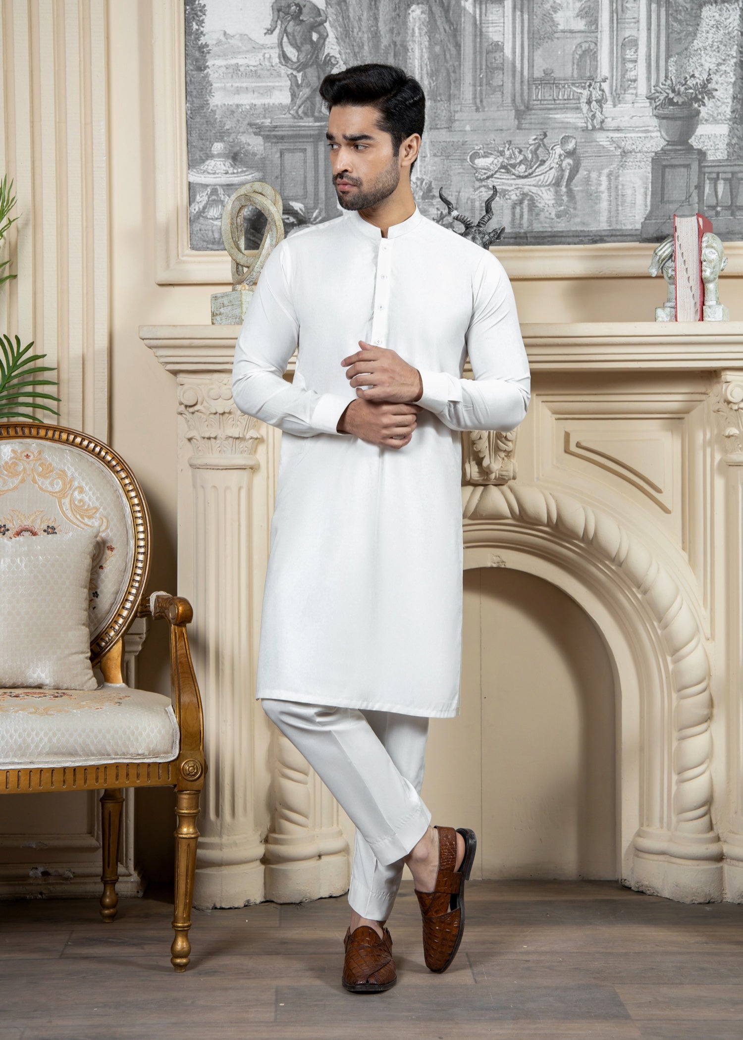 boski Kurta Set in Off-white