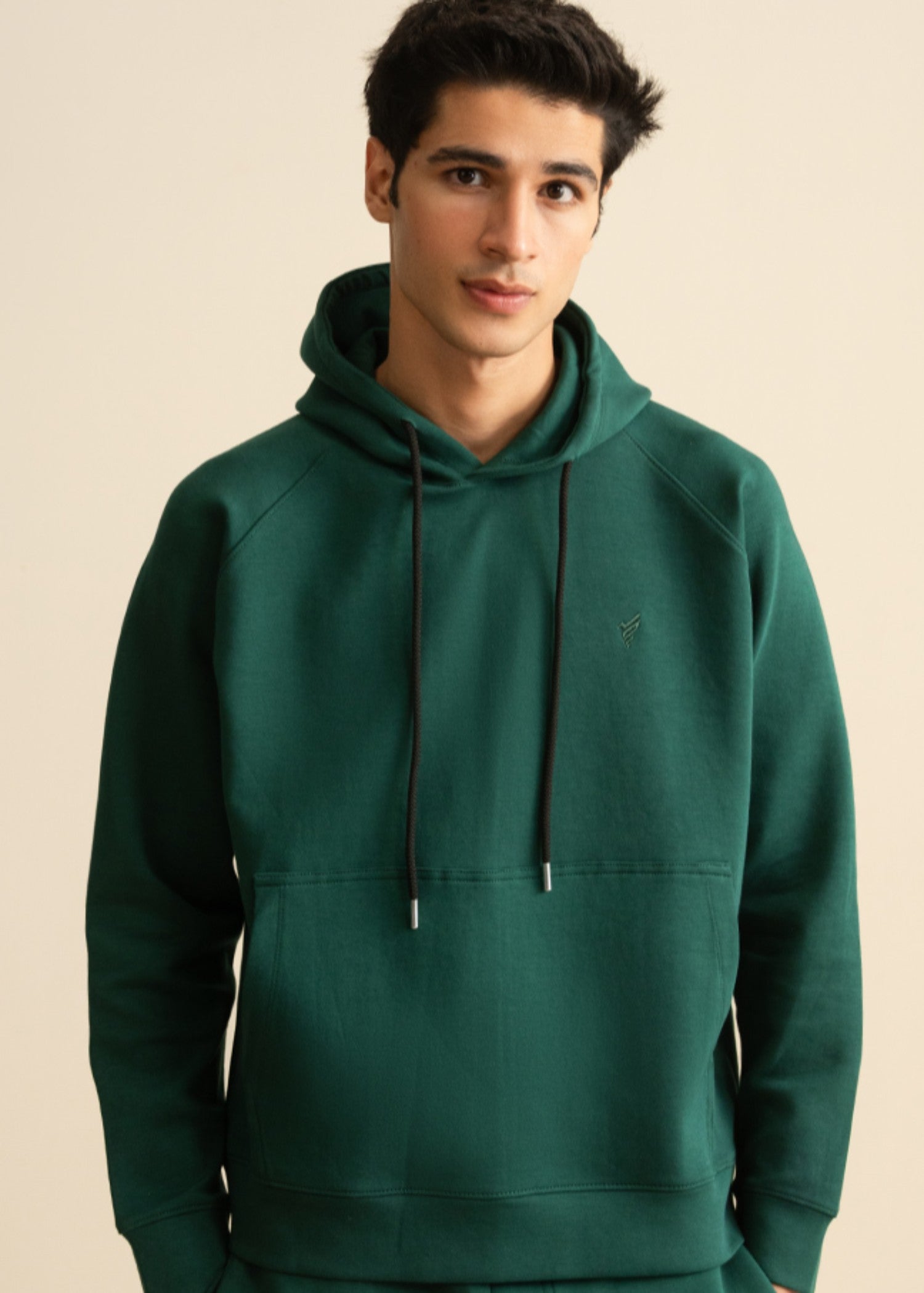 cotton Hoodie in Green