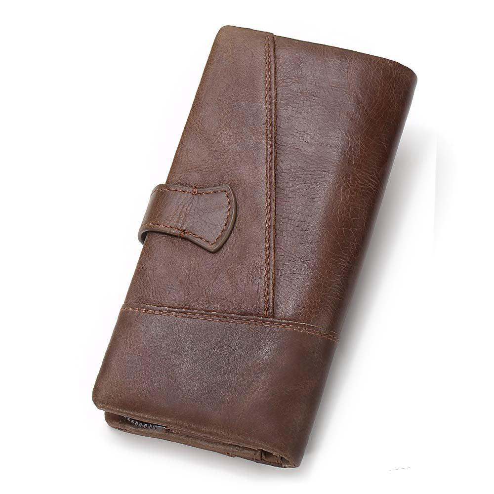 Leather Long Stitching Clutch Multifunctional Casual Wallet
