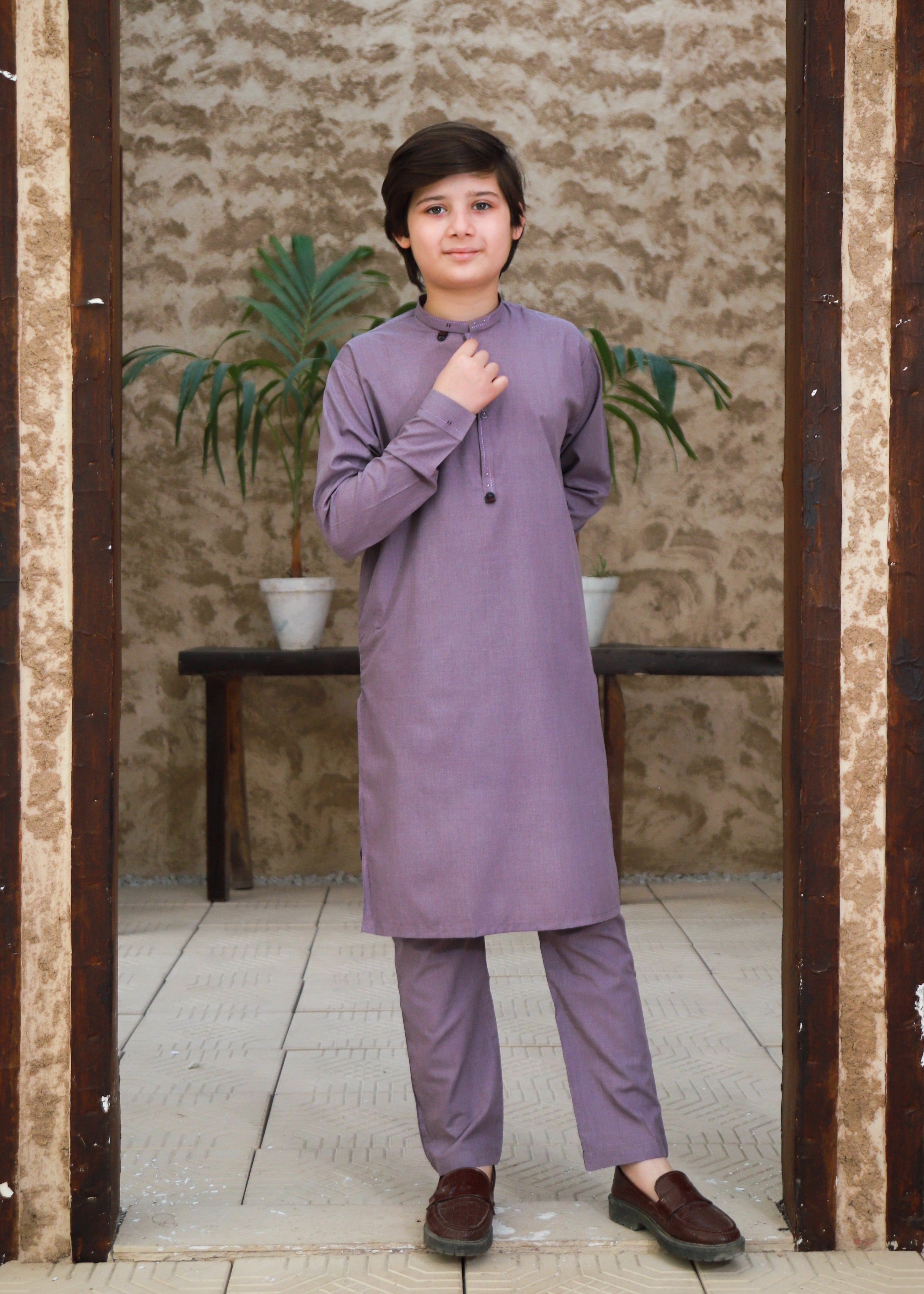 wash & wear Kurta Set in Wisteria