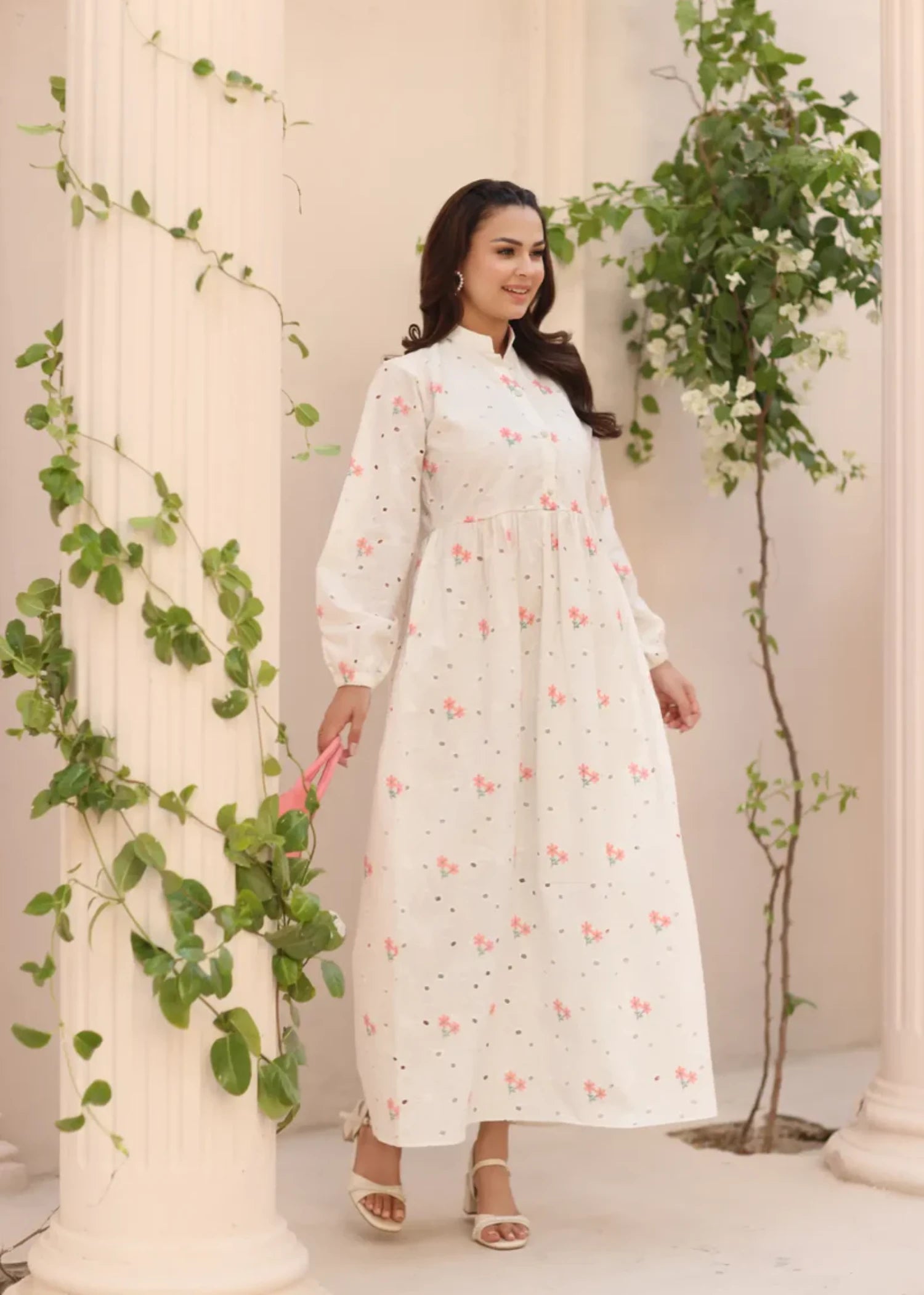 cotton Dress in Light pink