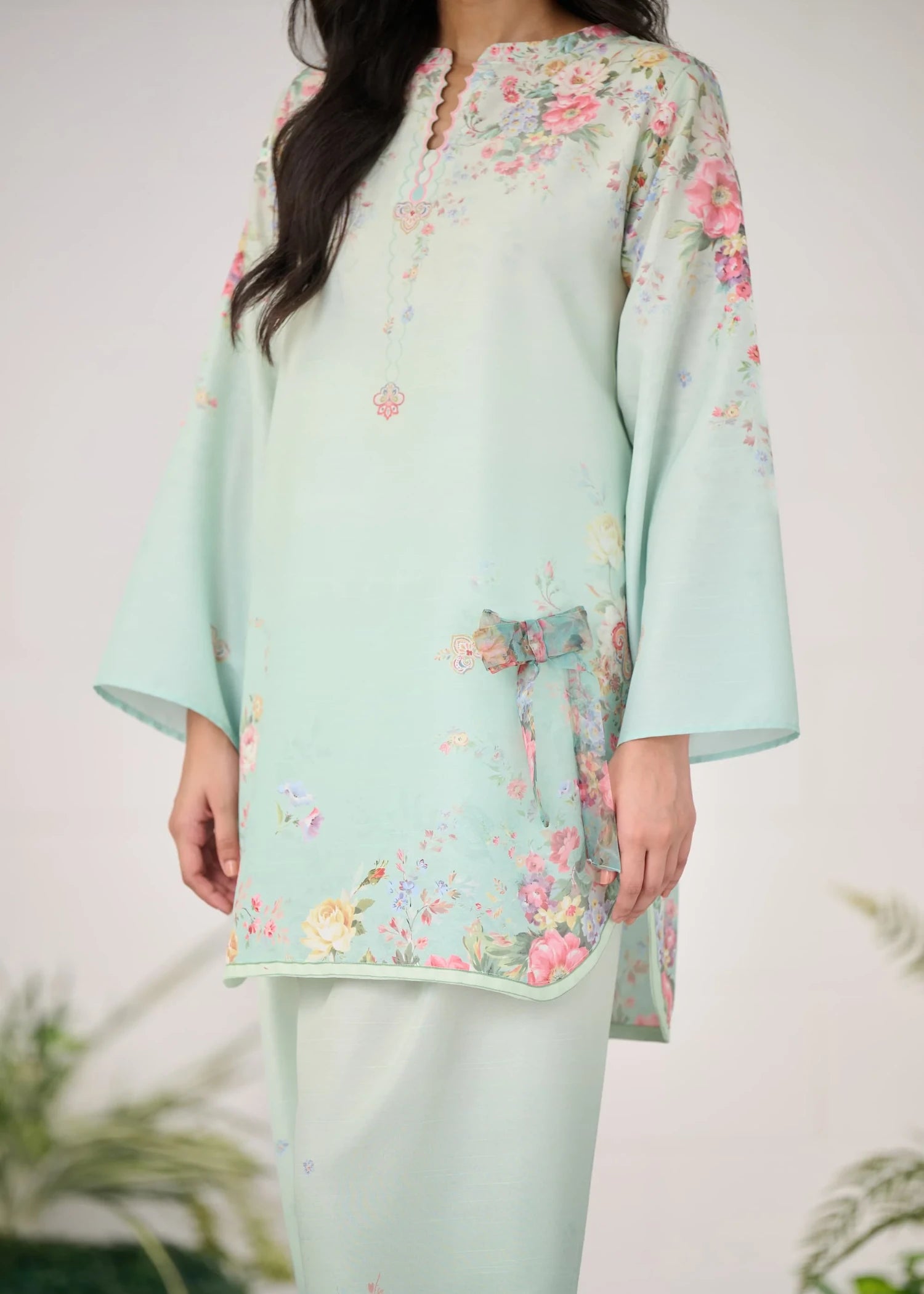 raw silk Co Ord Sets in Light blue