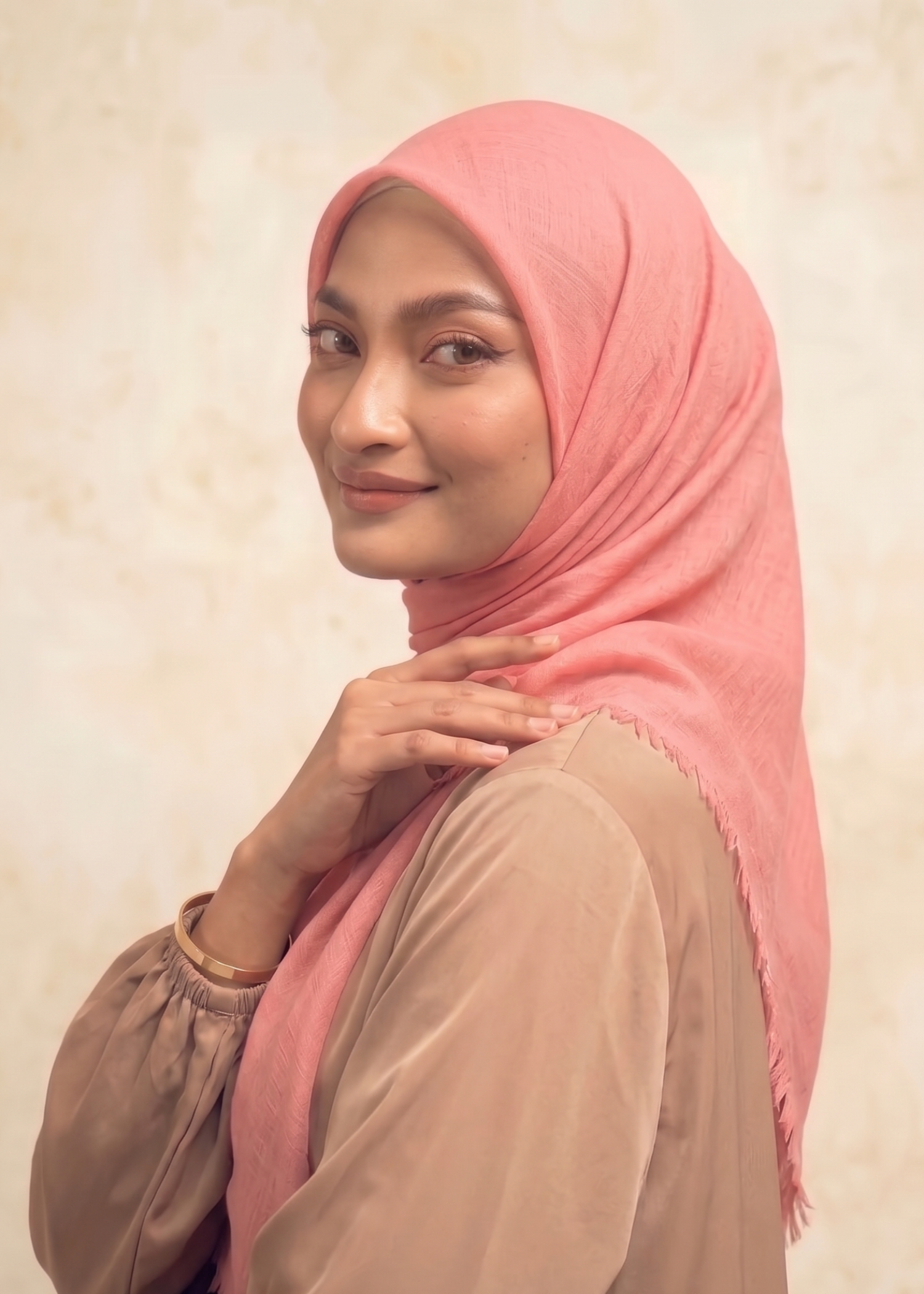 lawn Hijab in Rose pink