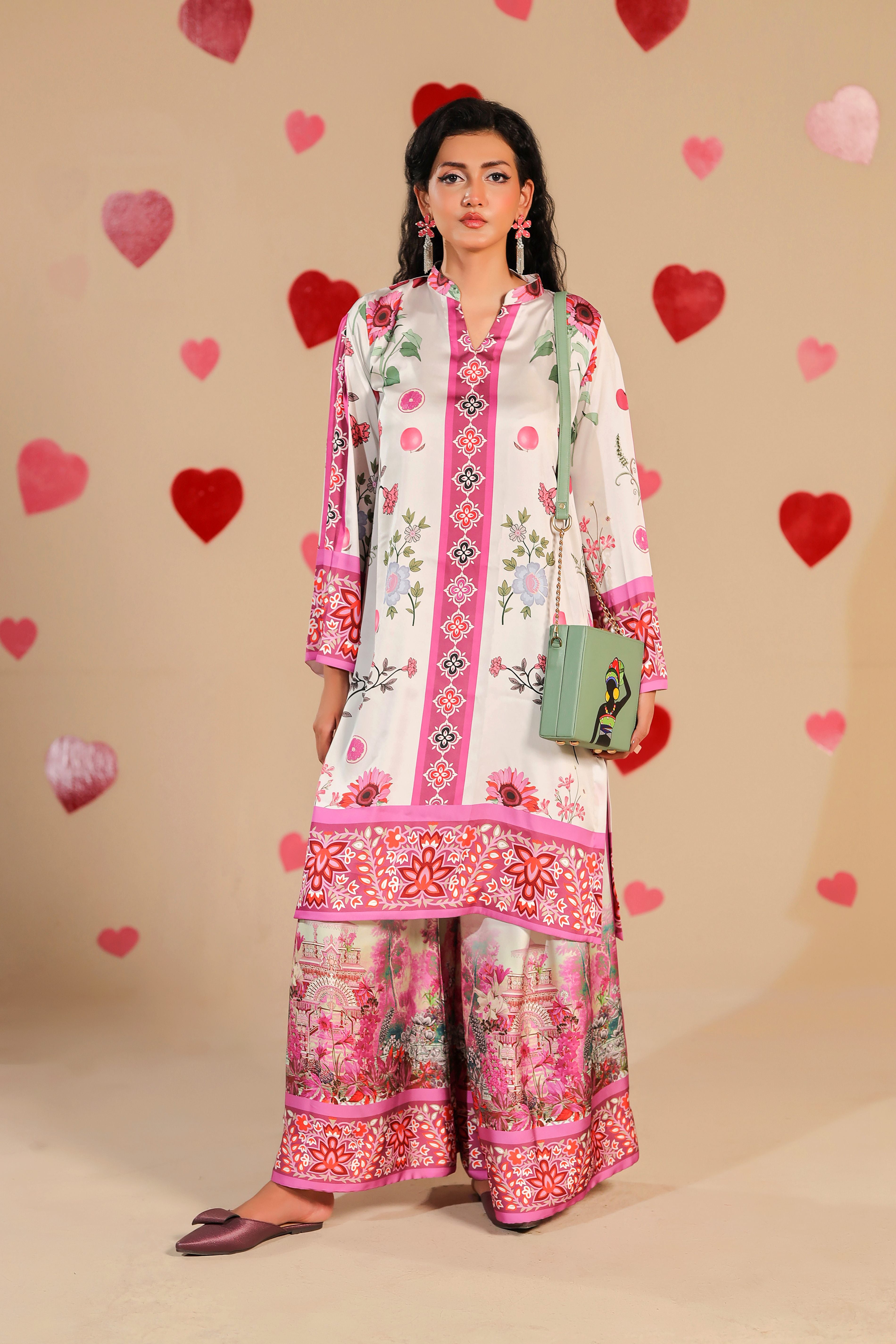 silk Co Ord Sets in Cherry blossom pink