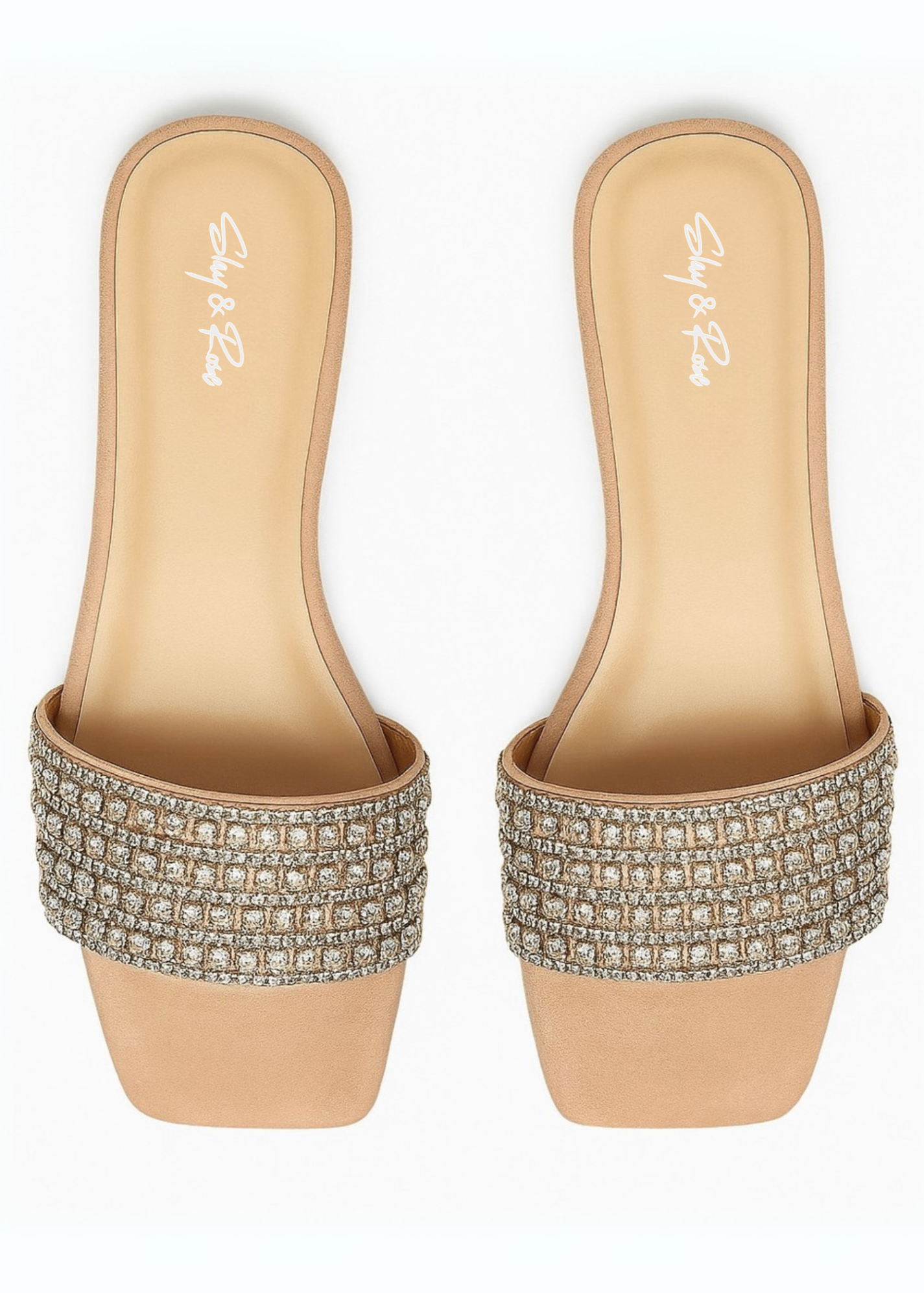 Slides in Gold by - High Quality Women Slides XSU0562