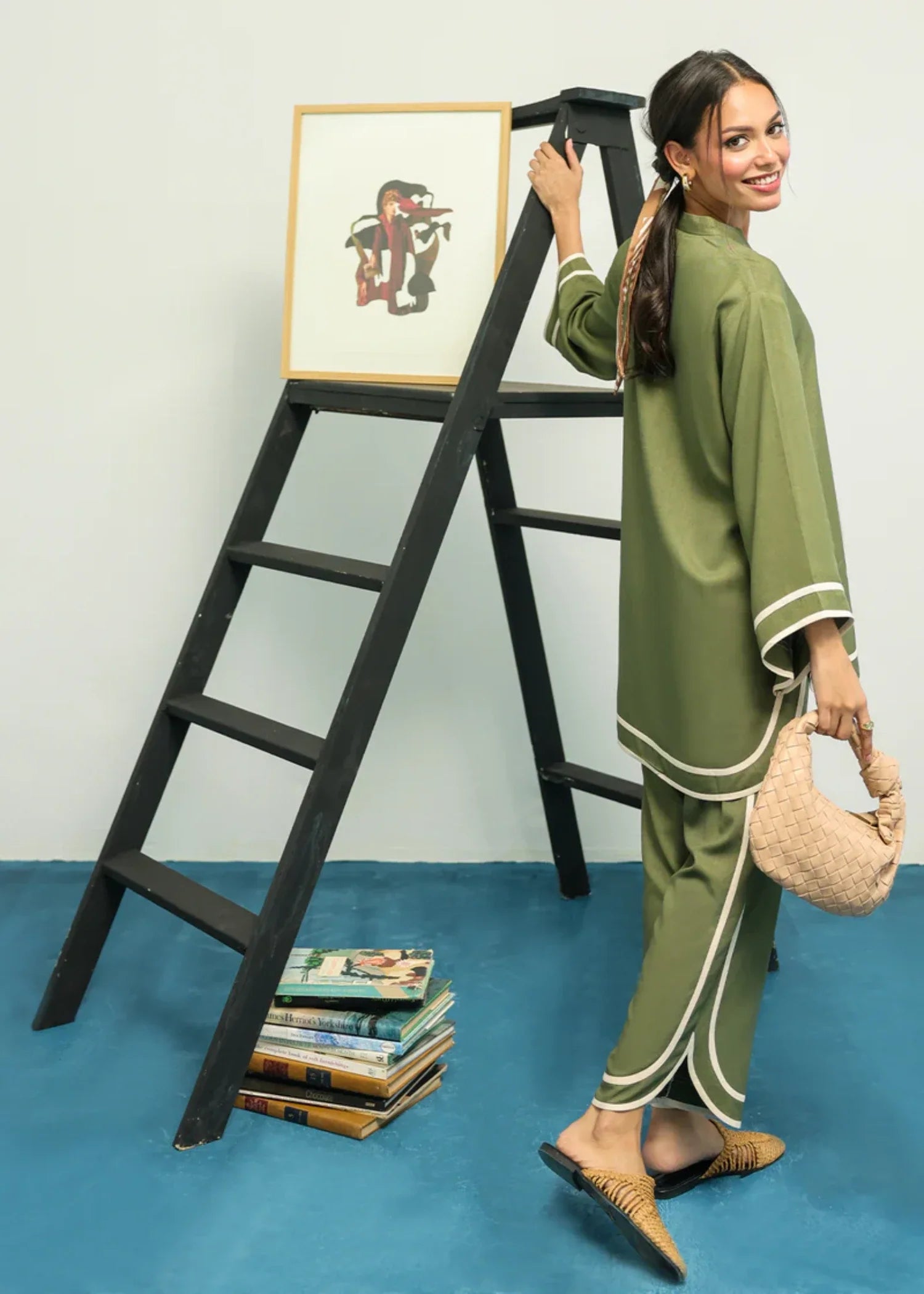 marina Co ord Sets in Olive green