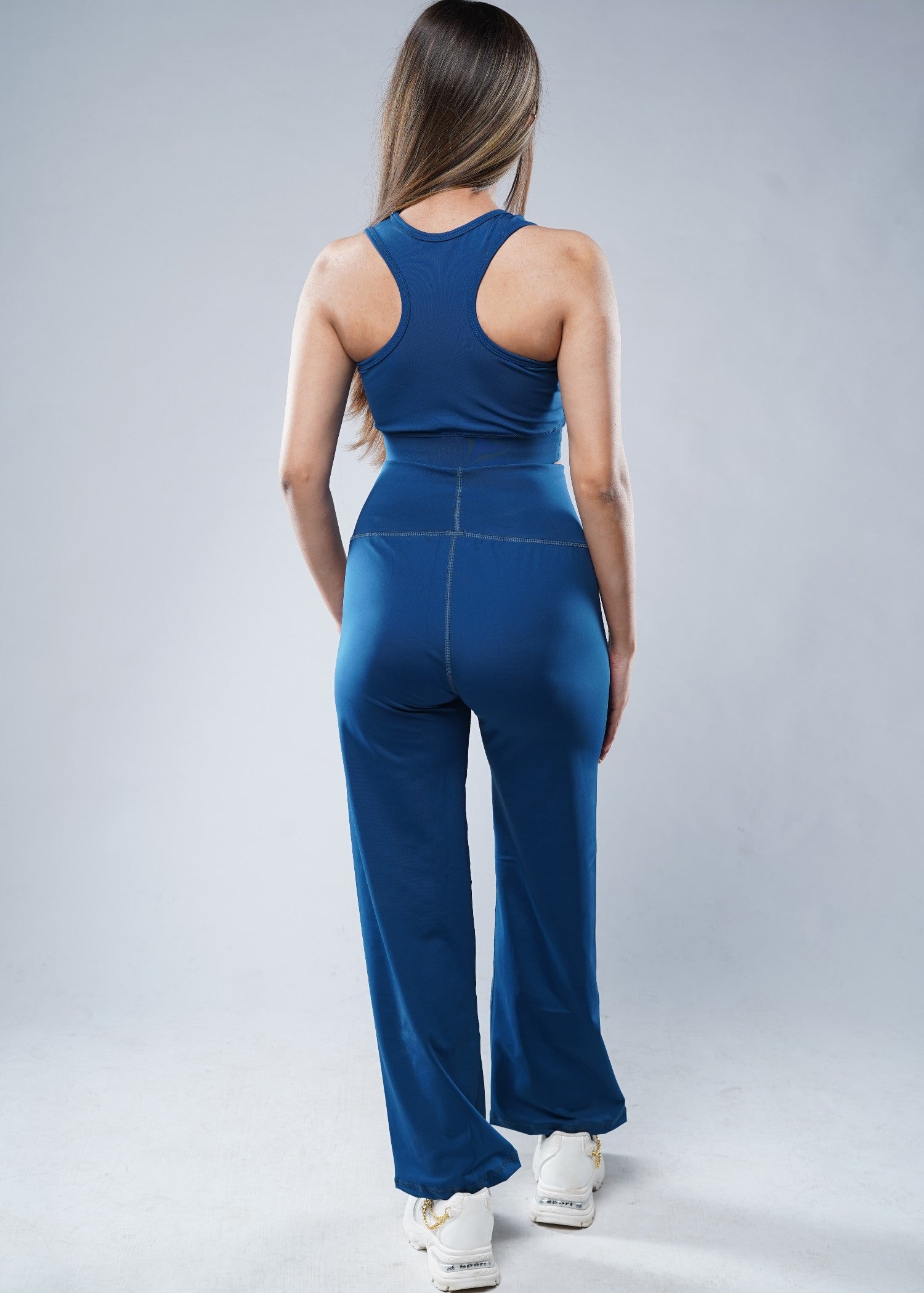 polyester nylon Yoga Pants in Navy blue