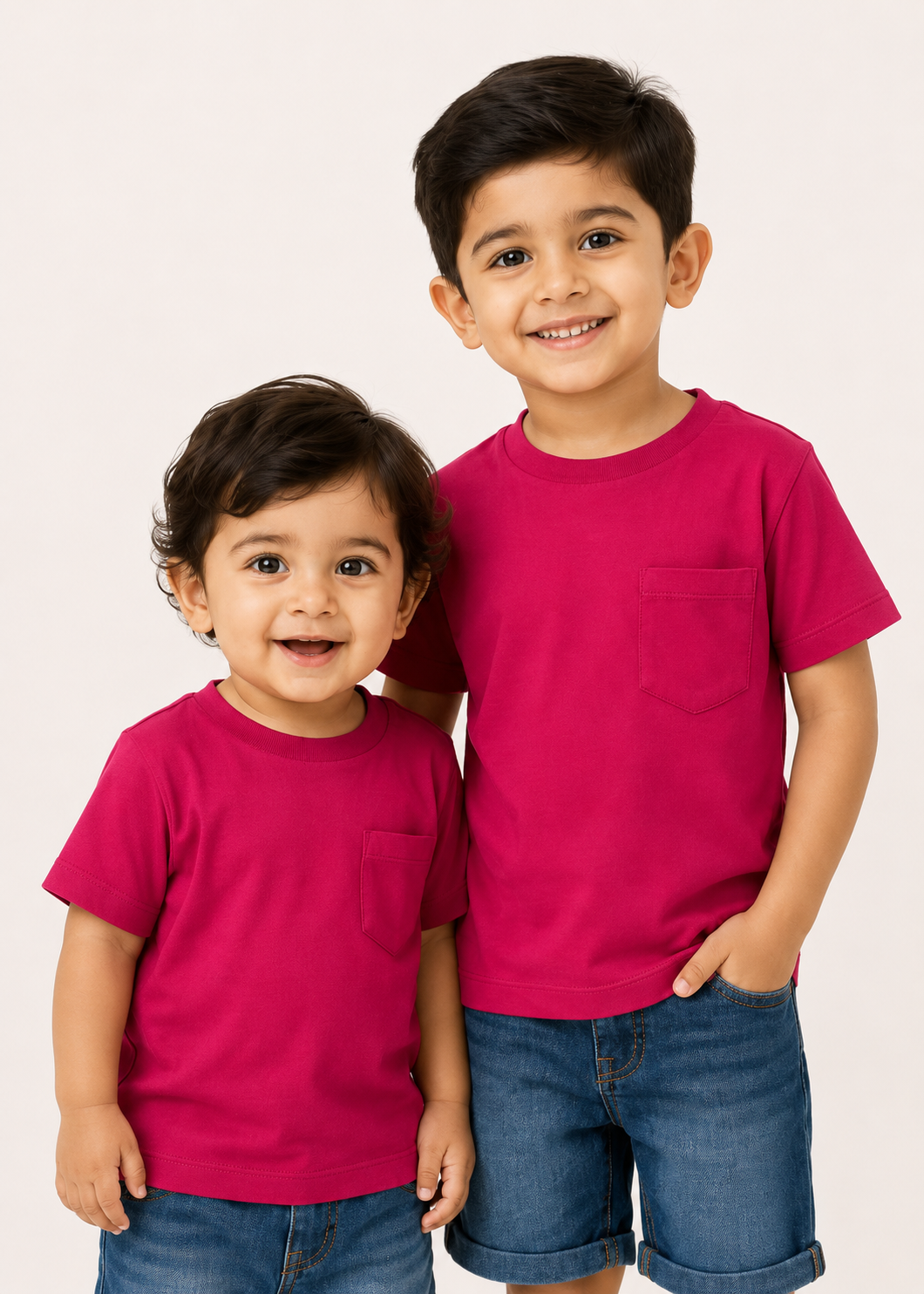 single jersey knit T Shirt in Cardinal red