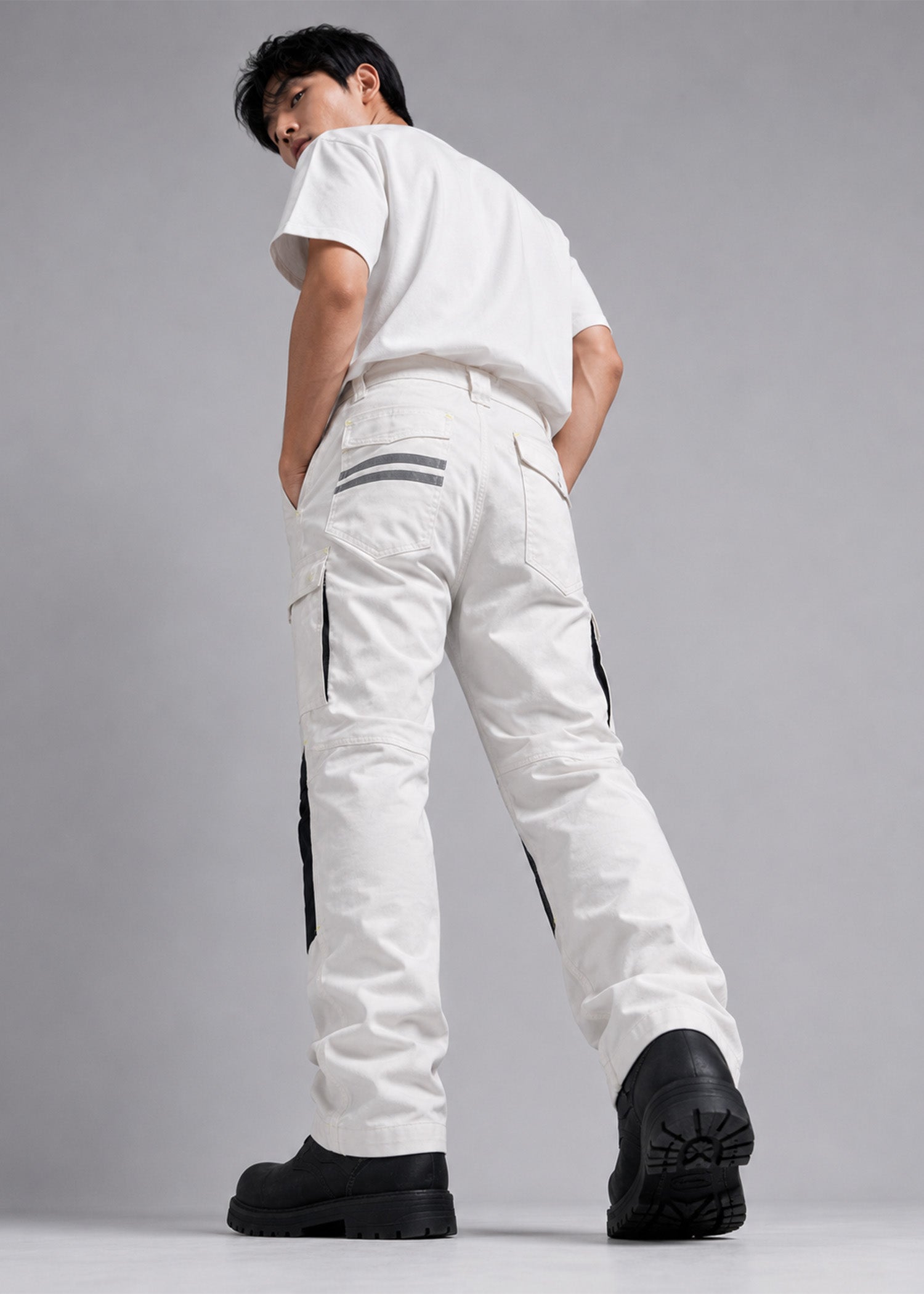 cotton Pants in Black, white by FLO Nine99