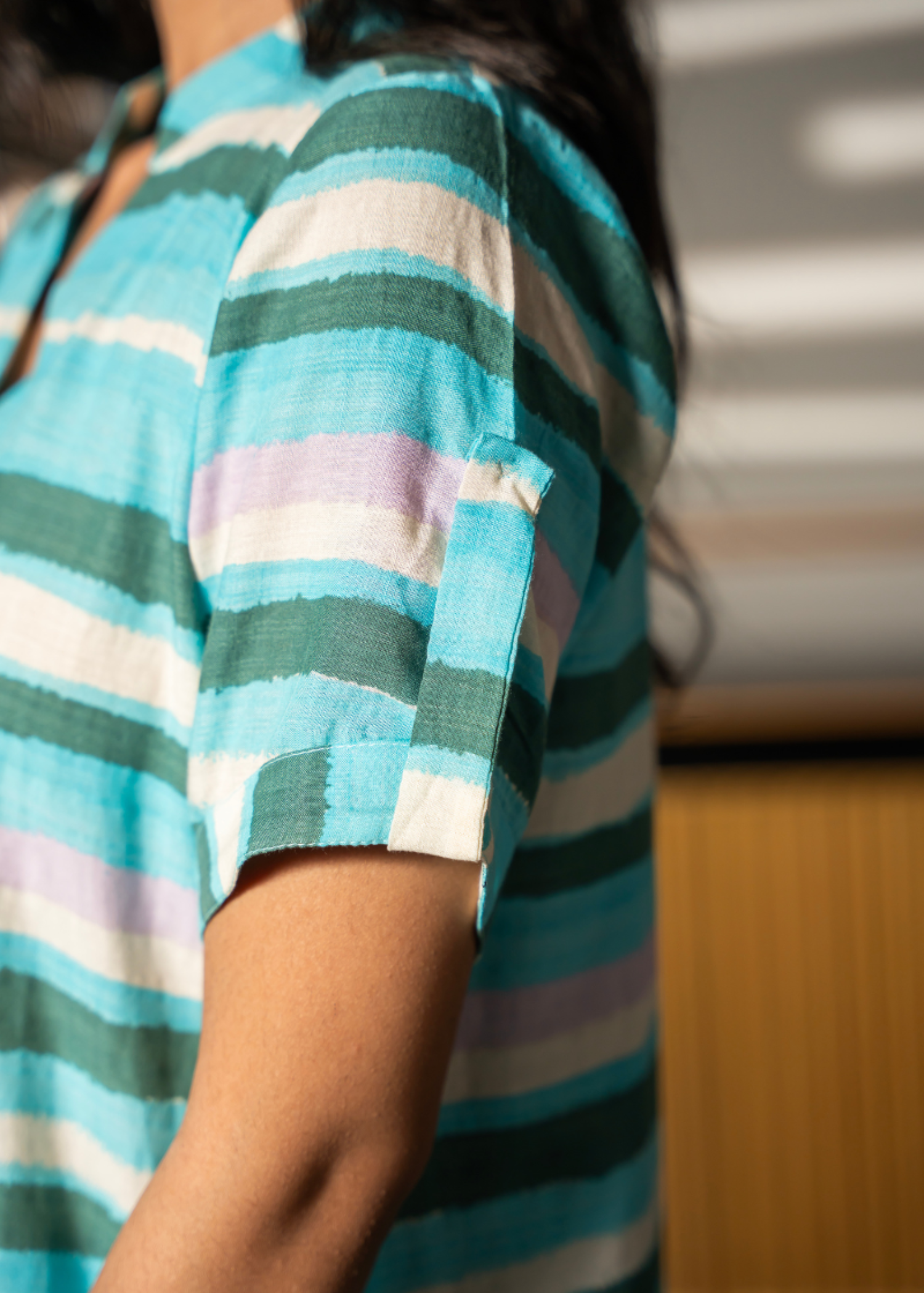 lawn Kaftan in Light blue