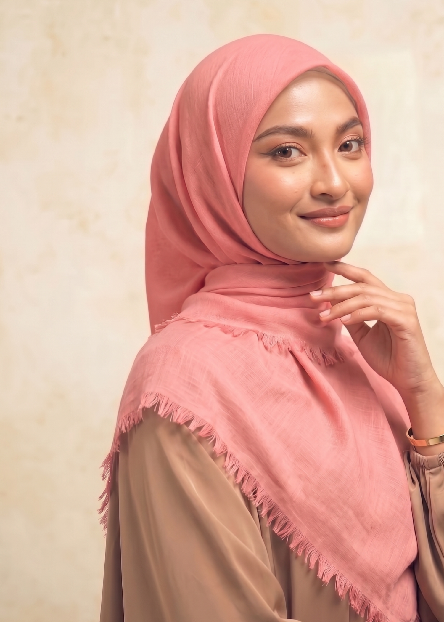lawn Hijab in Rose pink