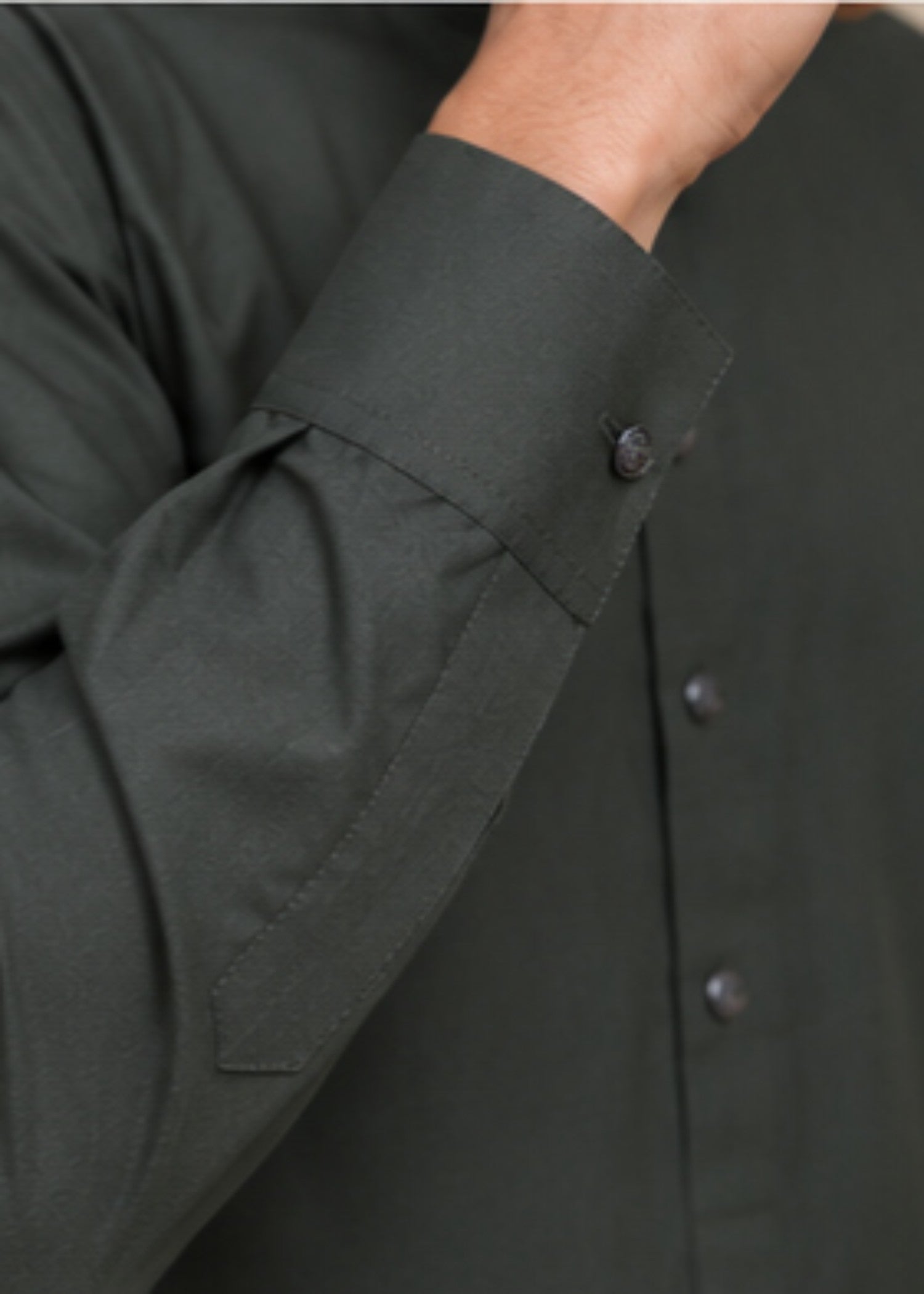 wash & wear Shalwar Kameez in Dark green