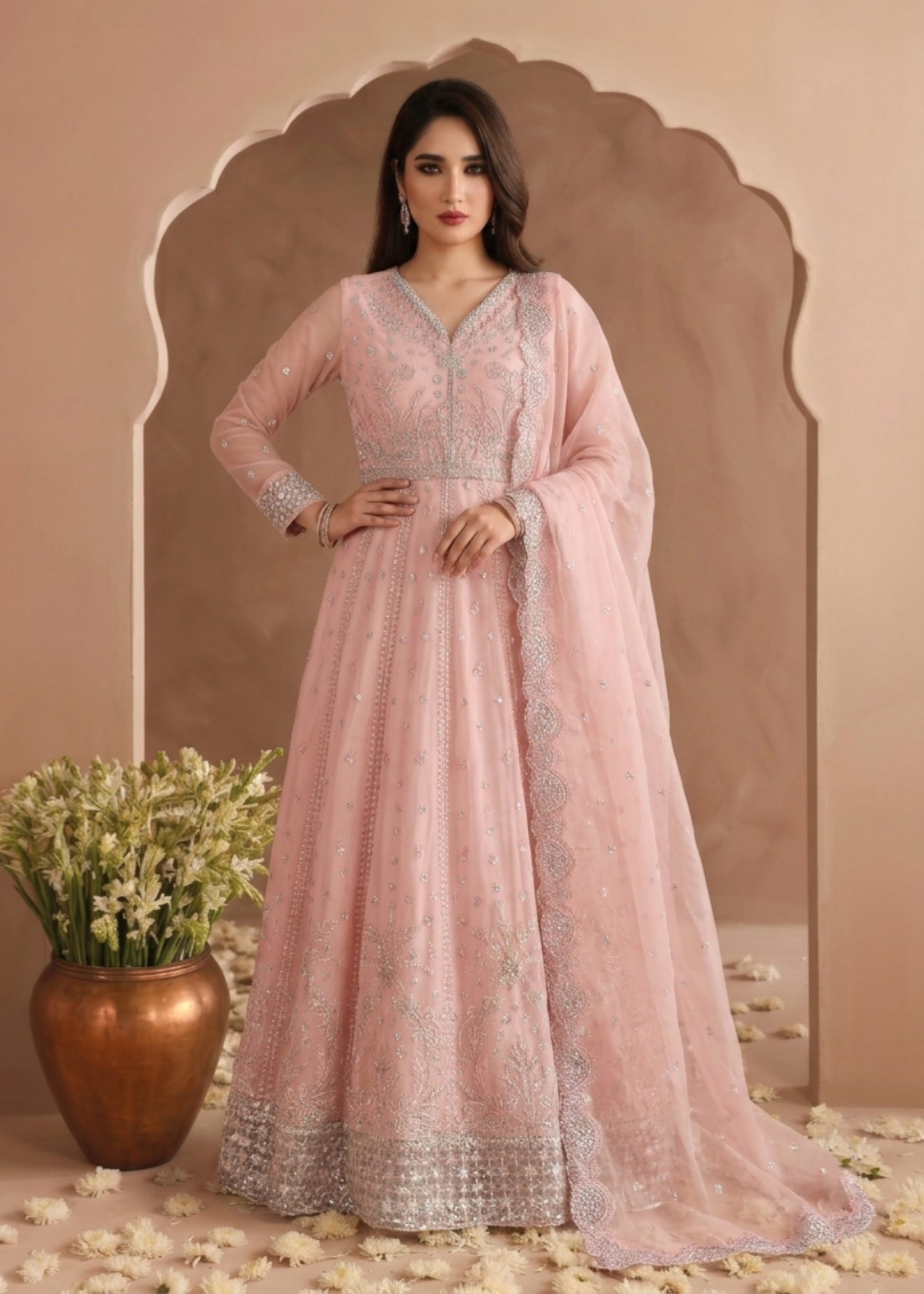 chiffon Maxi in Pink