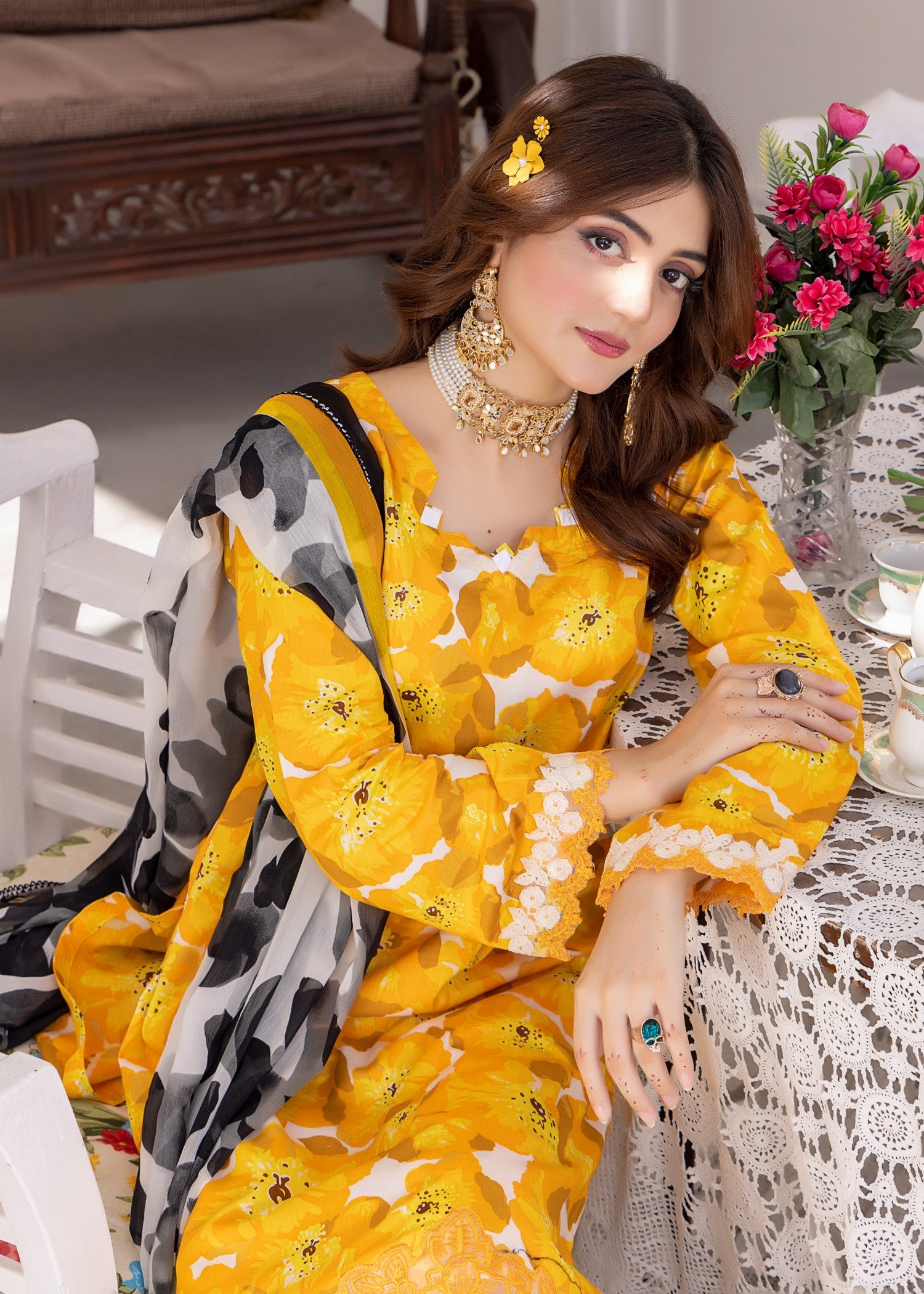 lawn Unstitched in Yellow