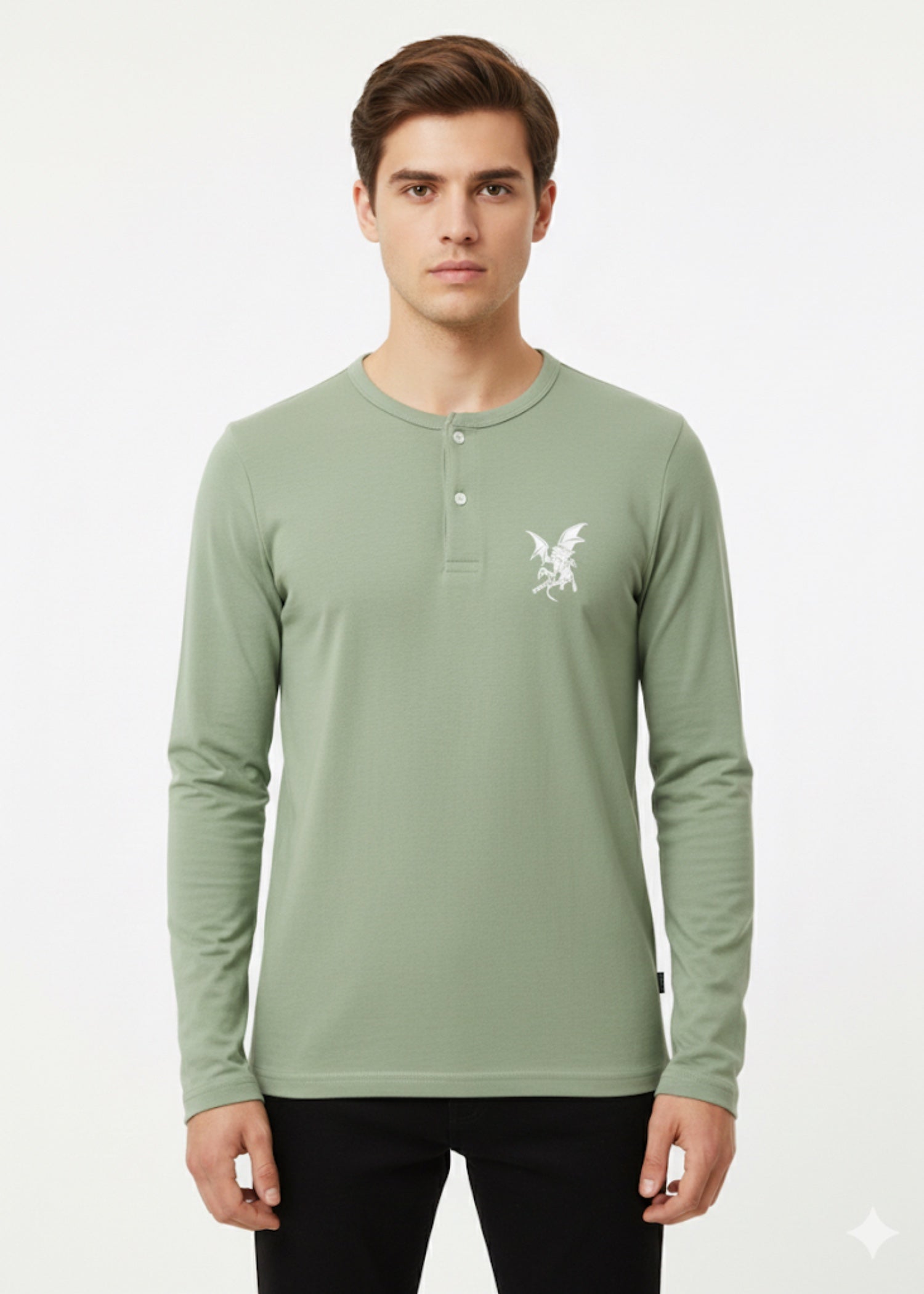 cotton jersey T Shirt in Pastel green