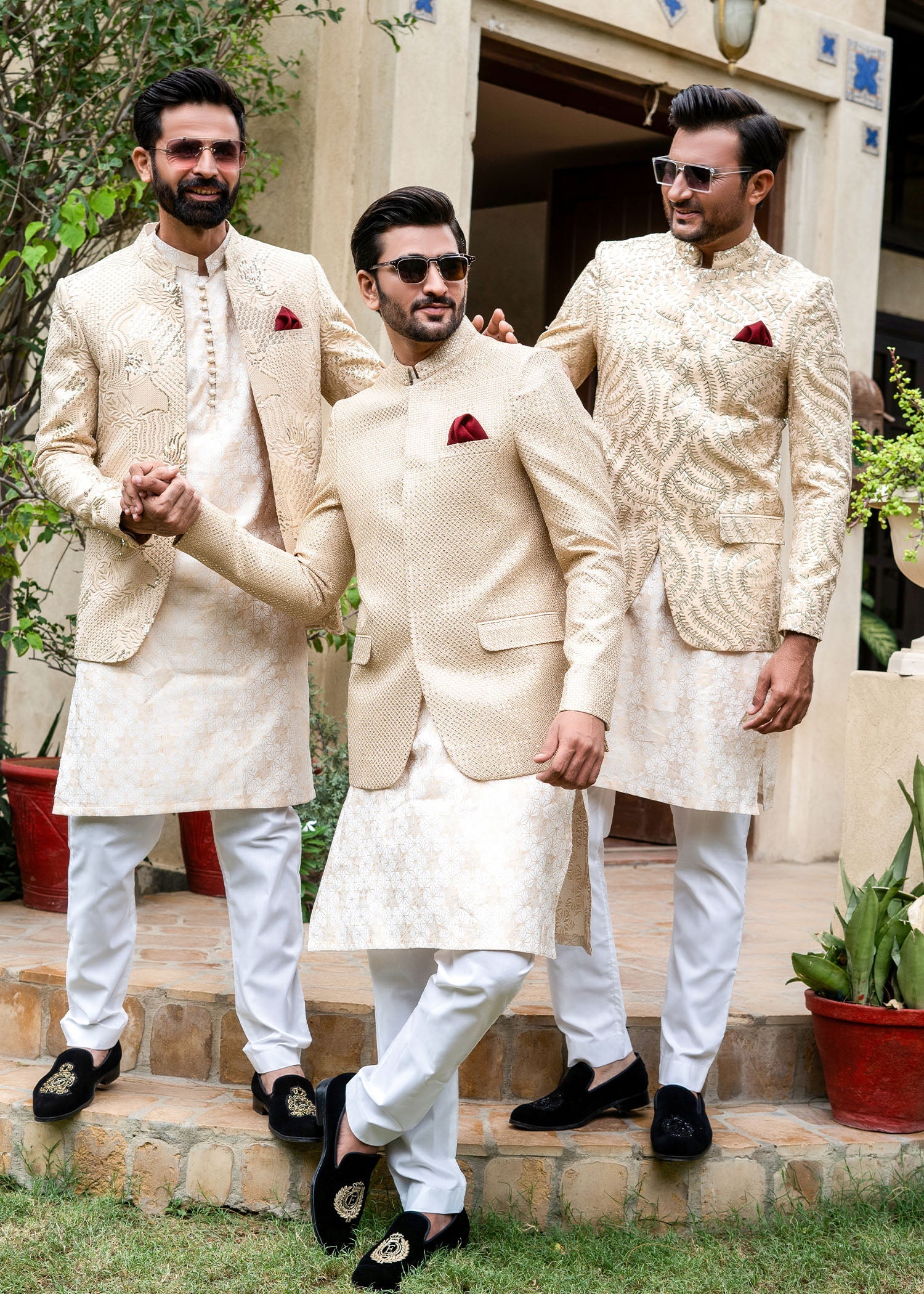 raw silk Prince Coat in Ivory