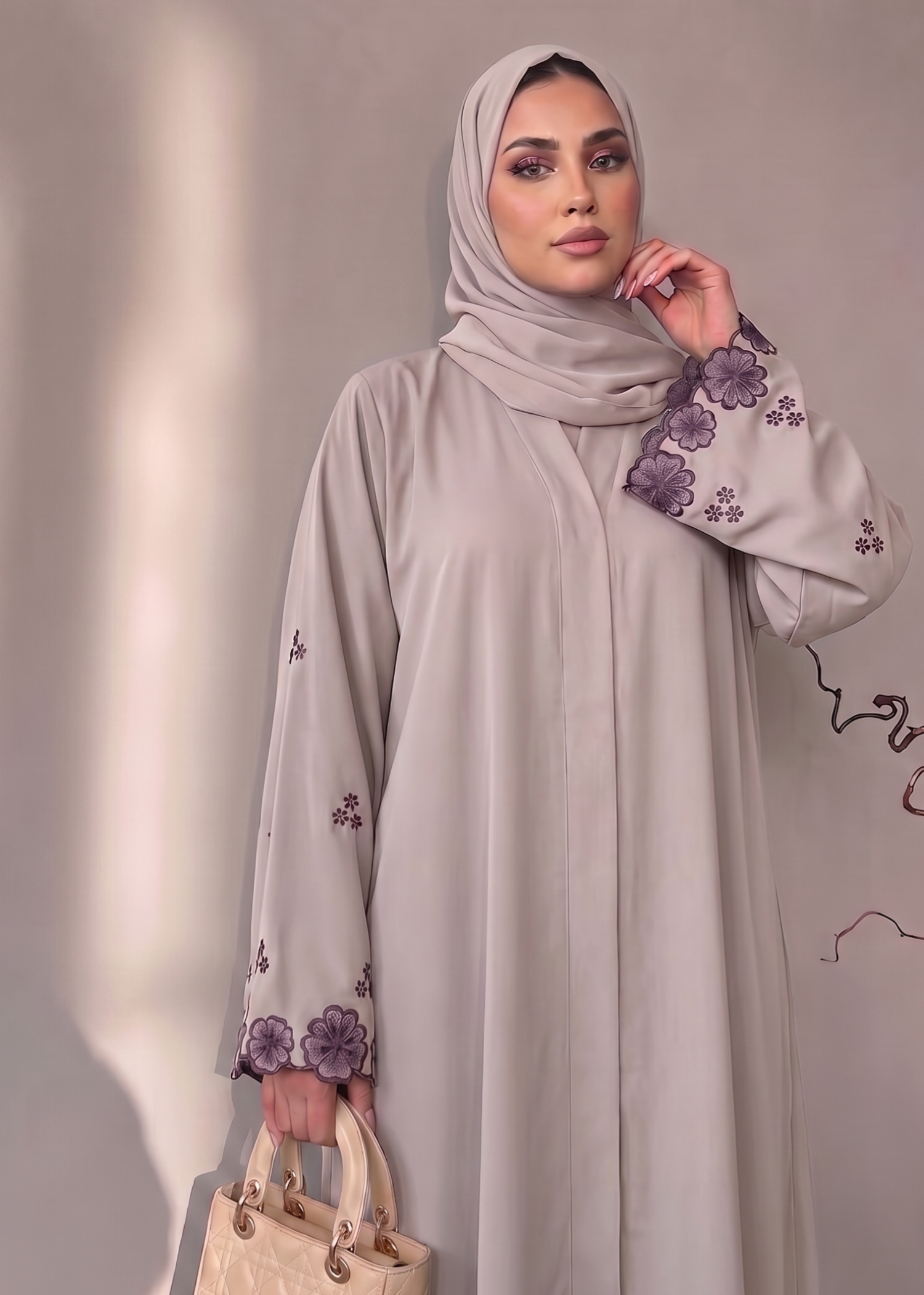 nidha Abaya in Mauve