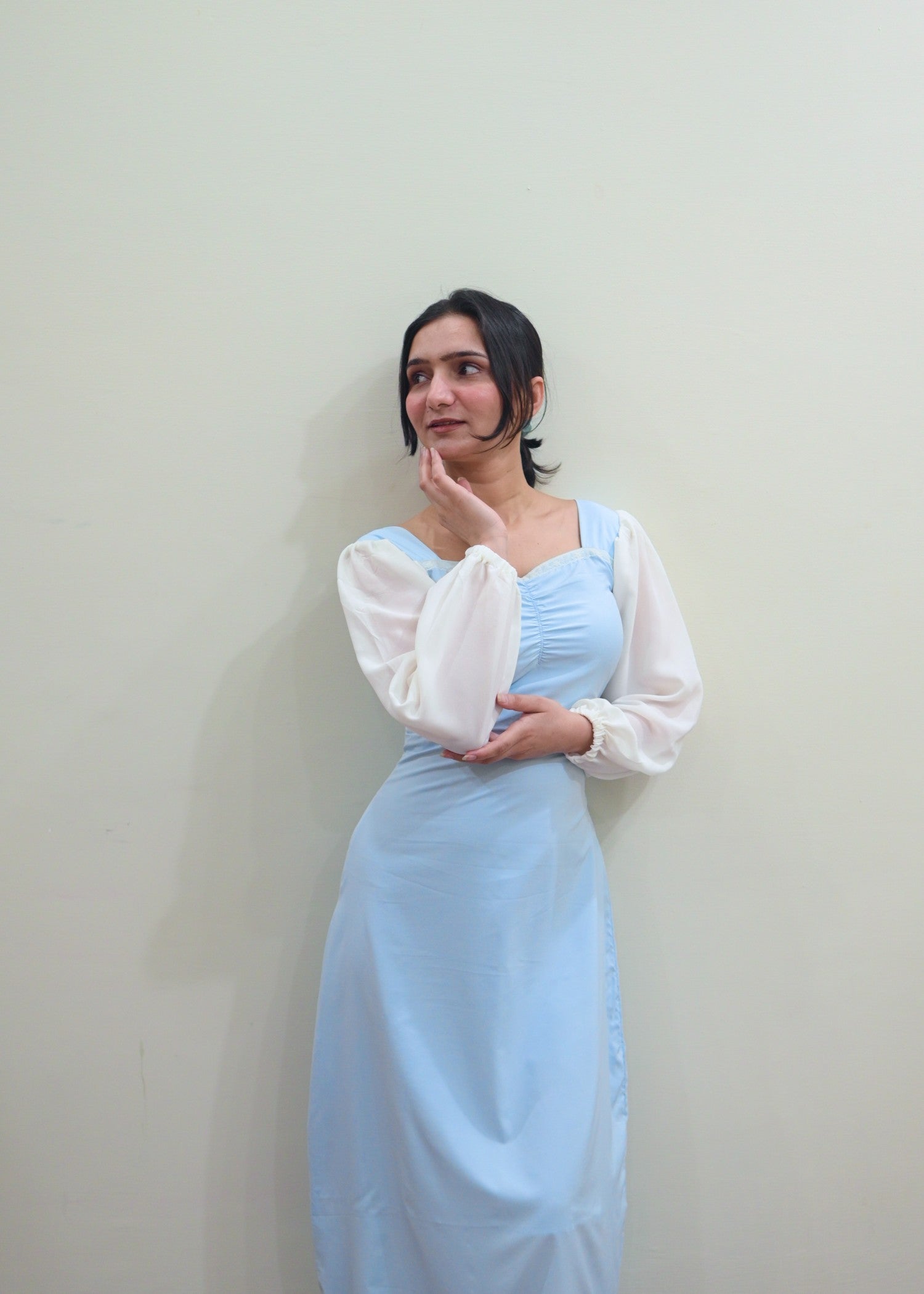 grip Dress in Baby blue