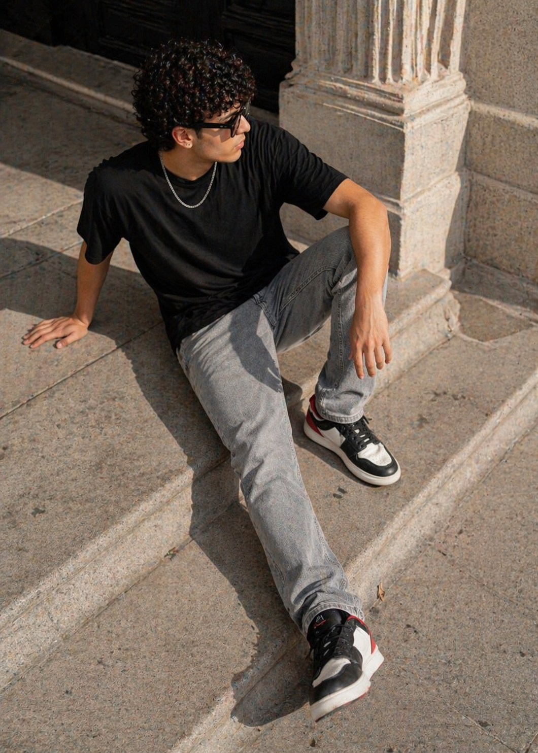 stretch denim Jeans in Light grey