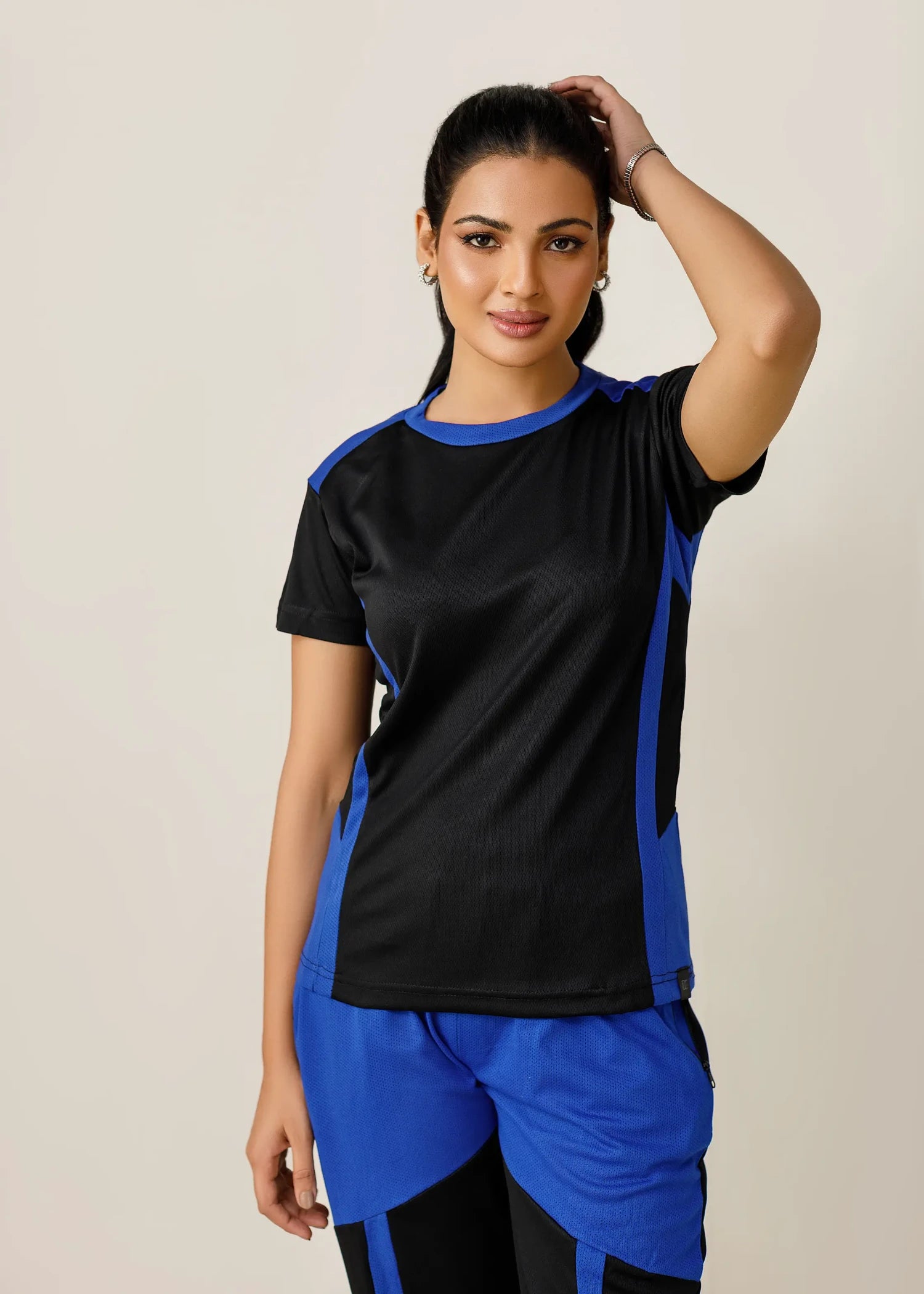 pearl mesh net Tracksuit in Royal blue