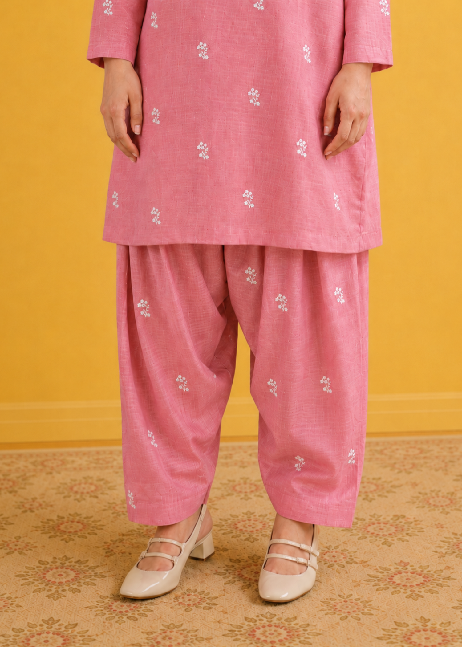 lawn Co Ord Sets in Rose pink