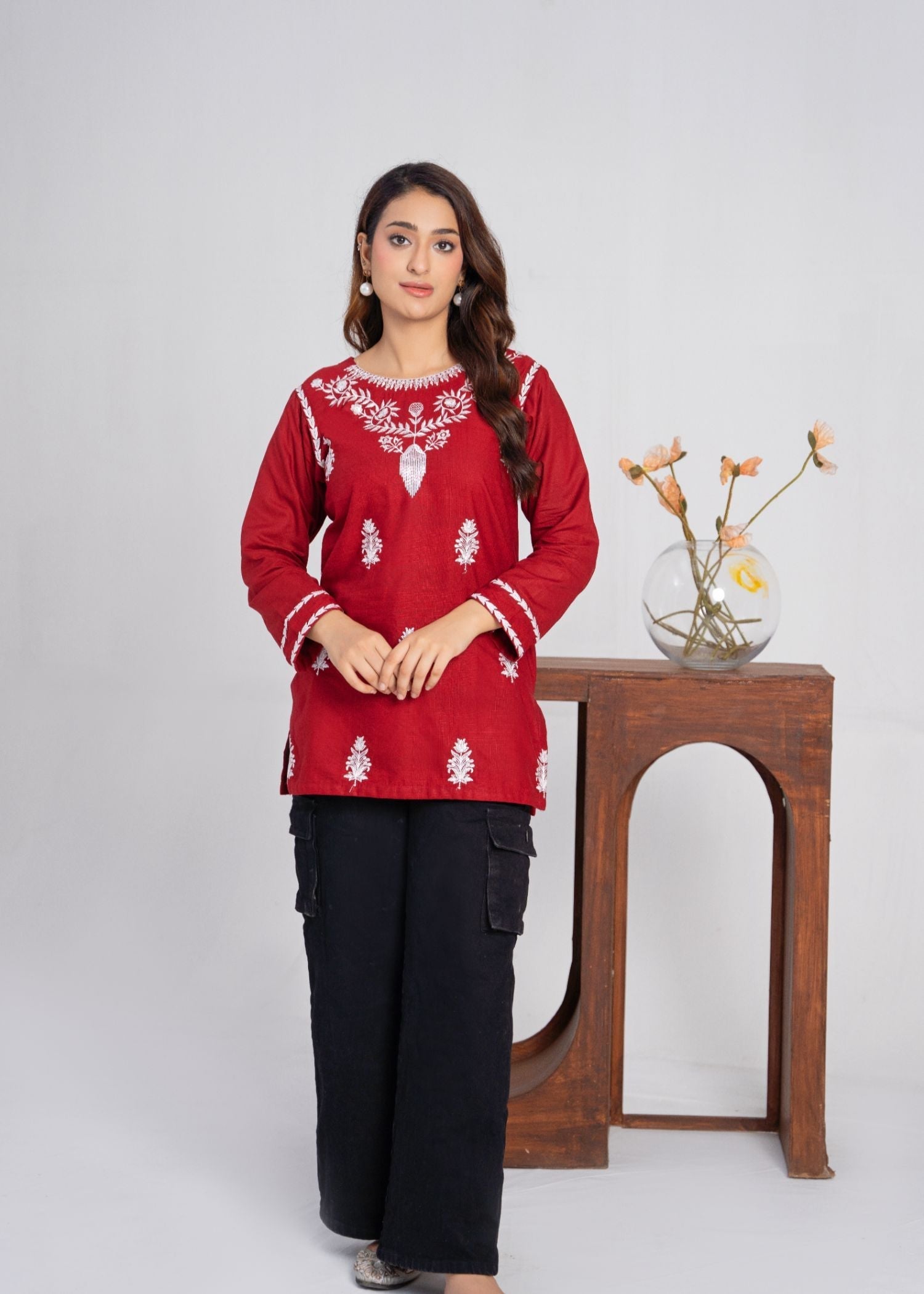 cotton Kurti in Red