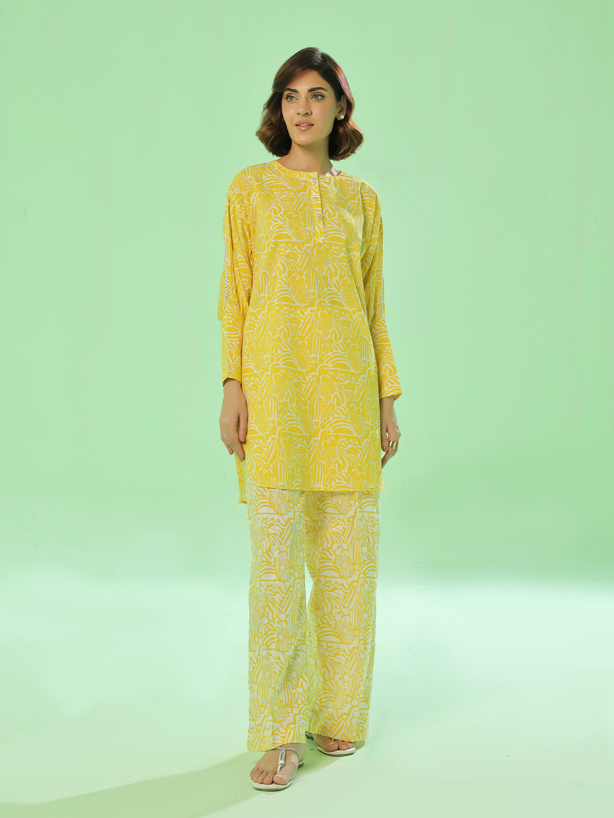 zari lawn Unstitched in Blonde