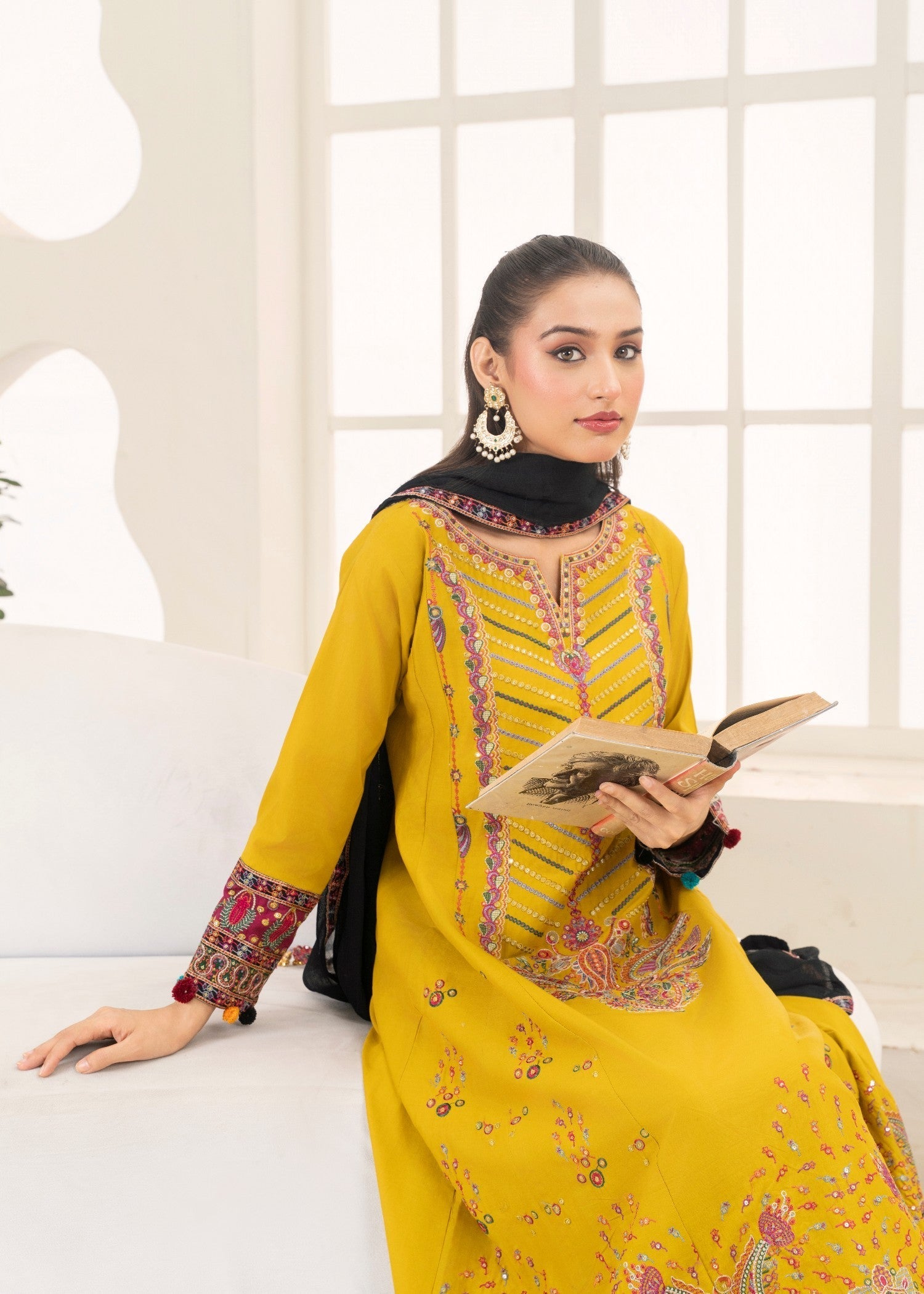 cotton Pishwas in Jasmine