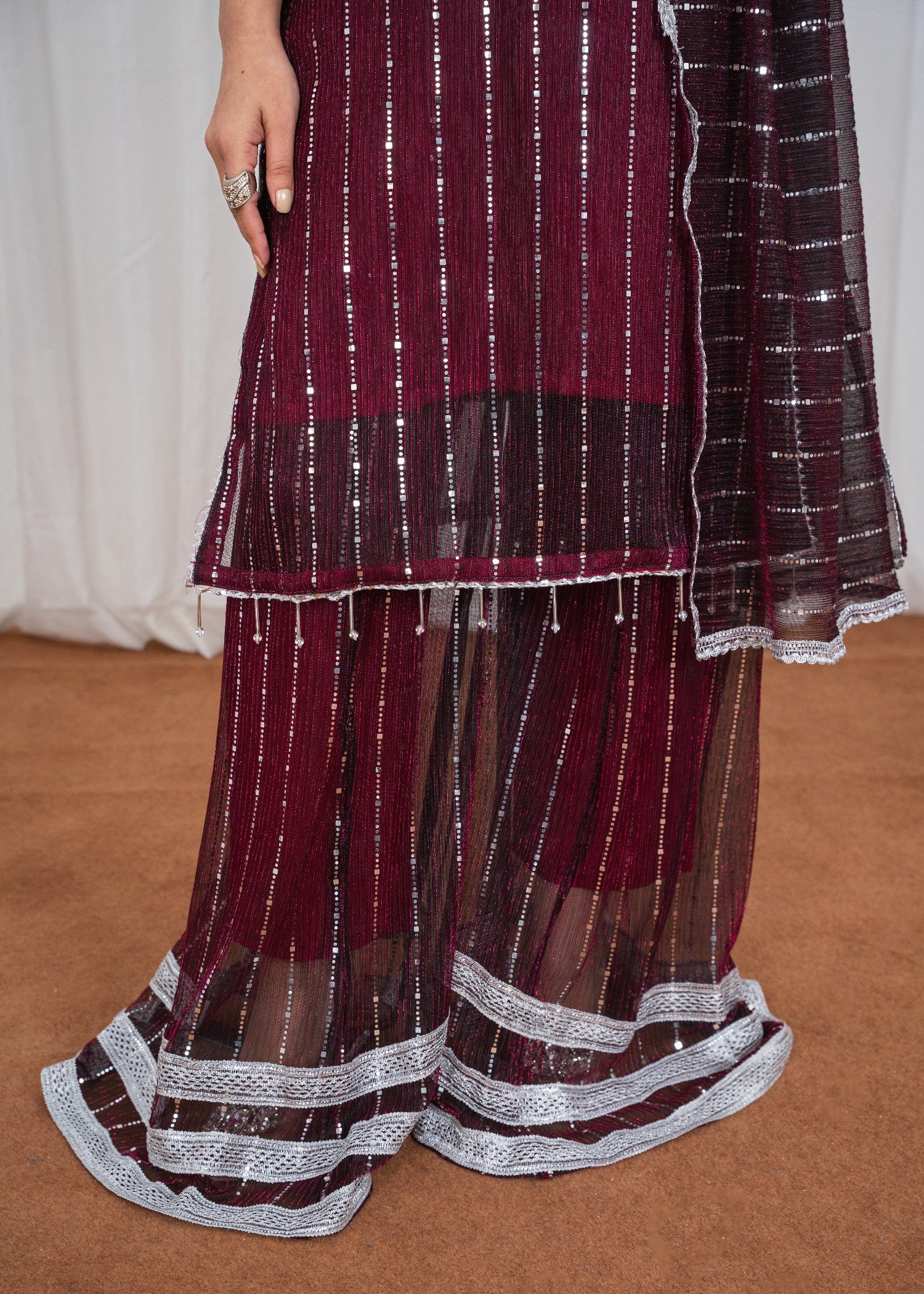 moonlight Kurta Set in Wine