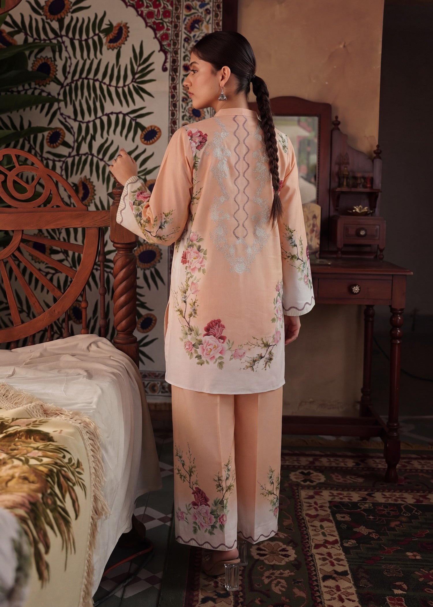 lawn Co Ord Sets in Peach pink
