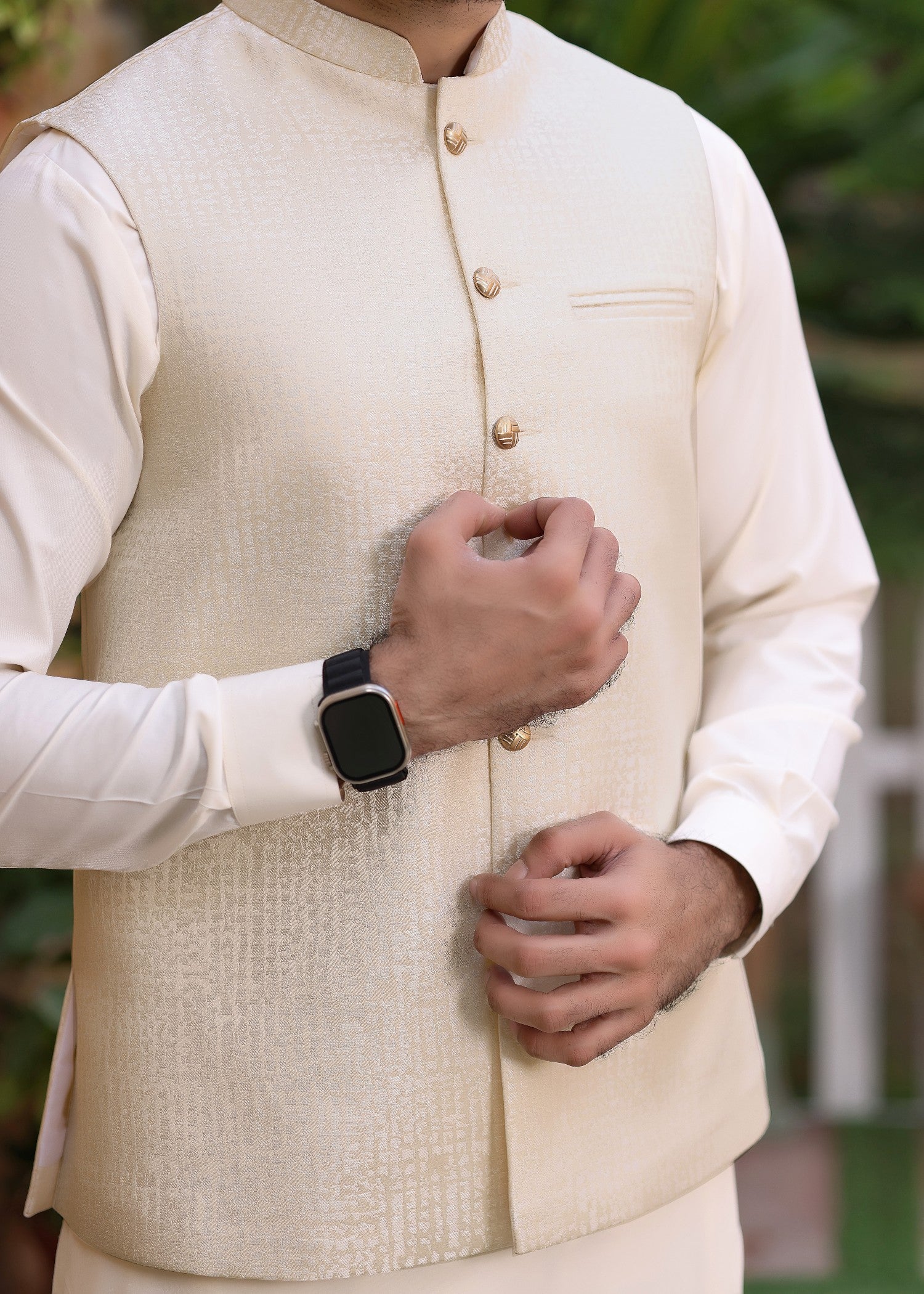 suiting Waistcoat in Off-white