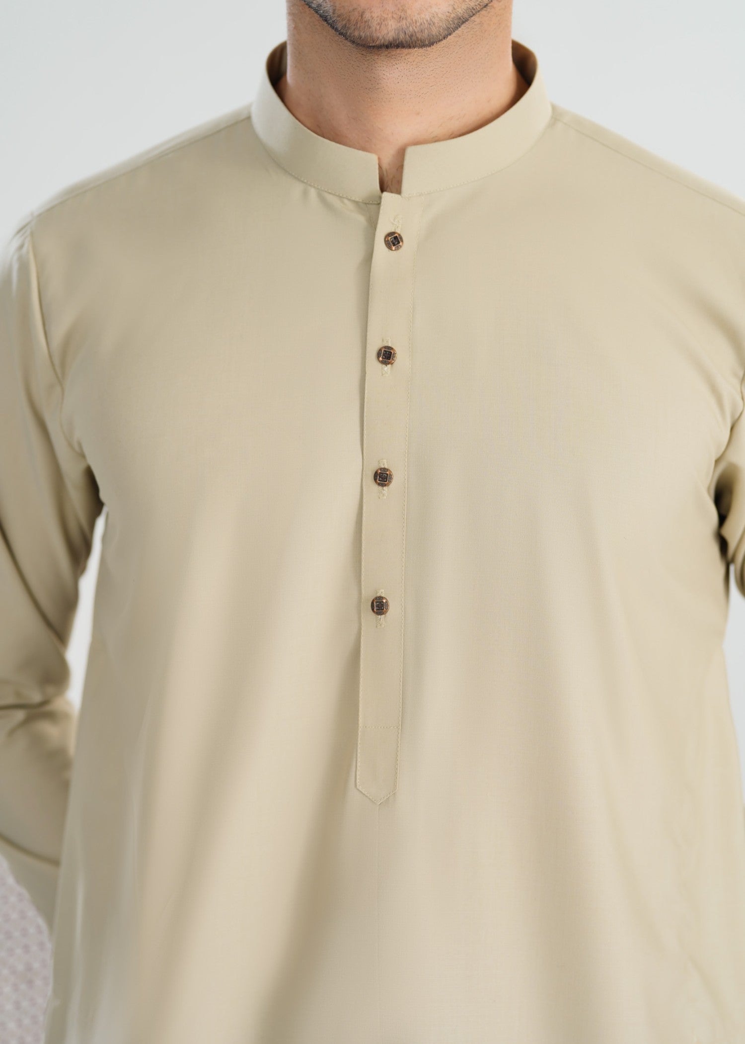 suiting Shalwar Kameez in Ivory