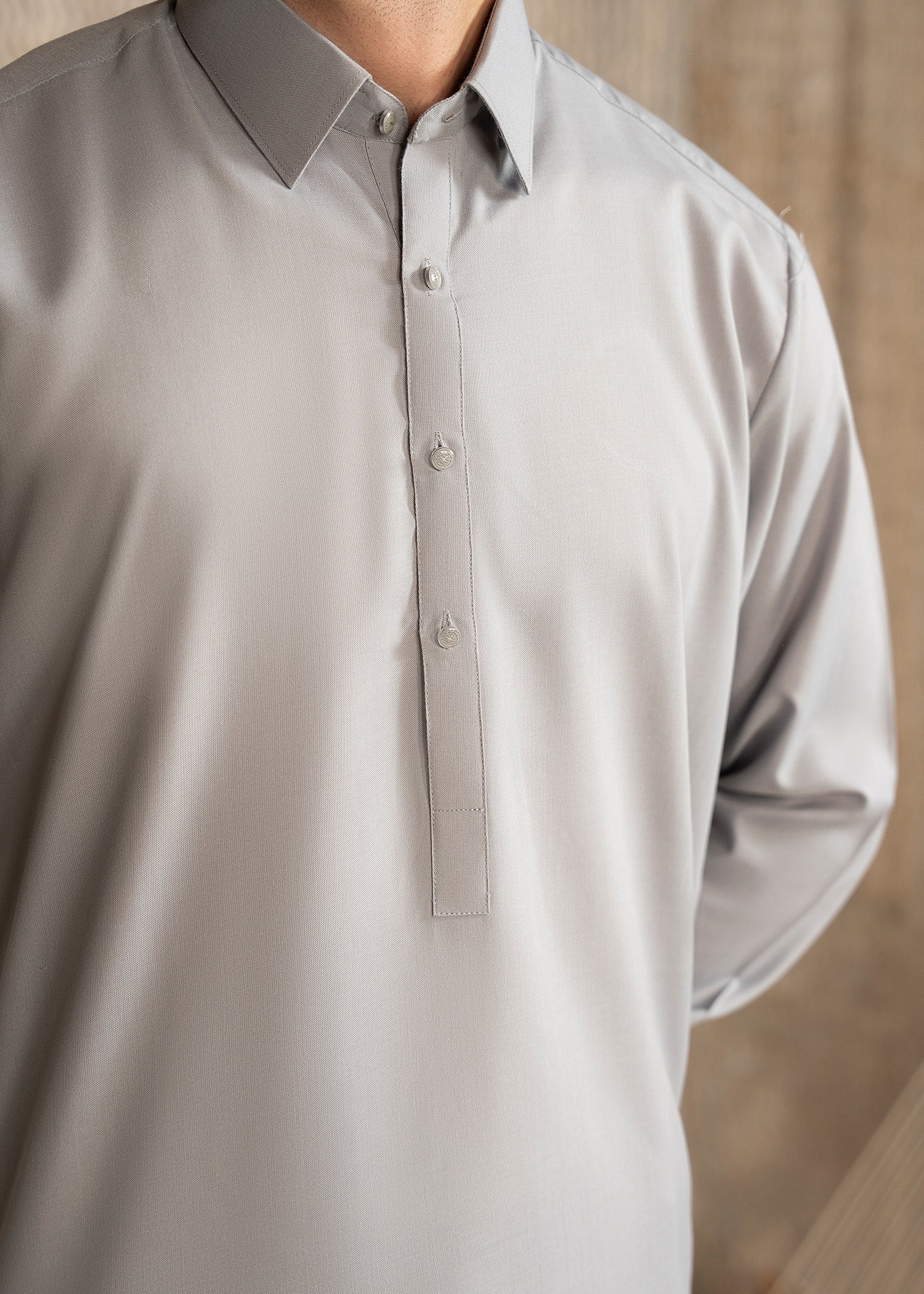 wash & wear Shalwar Kameez in Ash grey