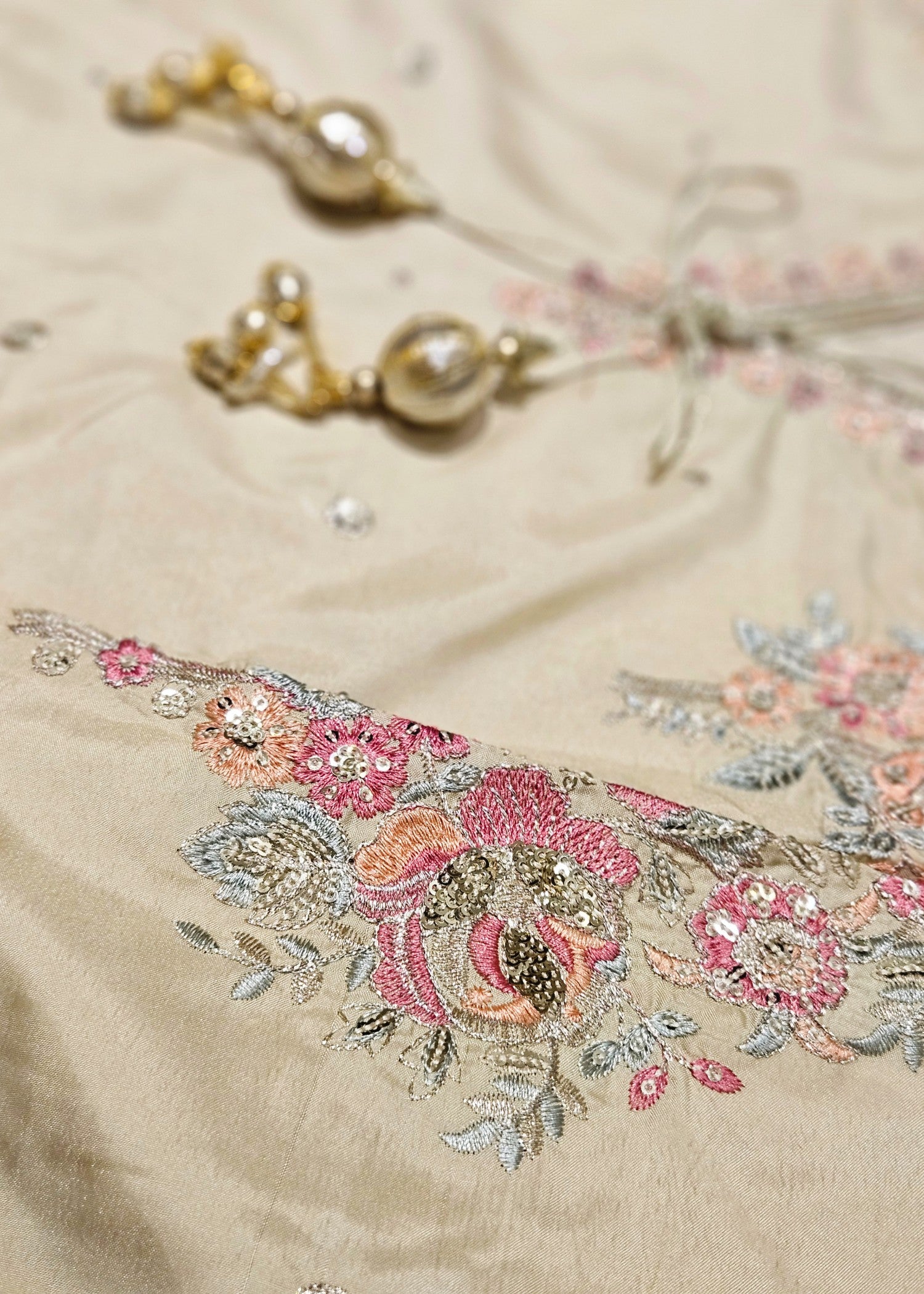 kattan silk Kurta Set in Gold