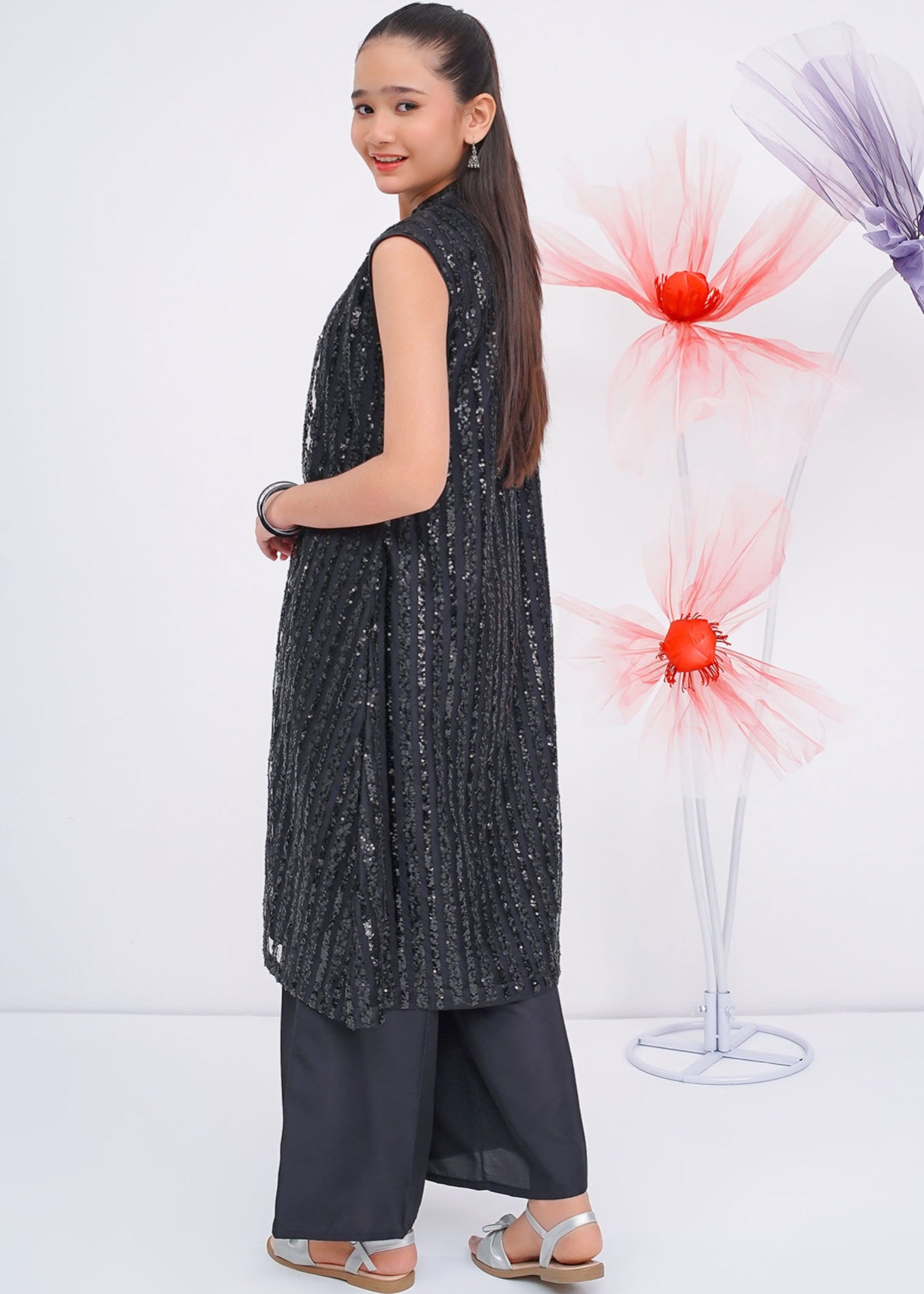 net Gown in Black