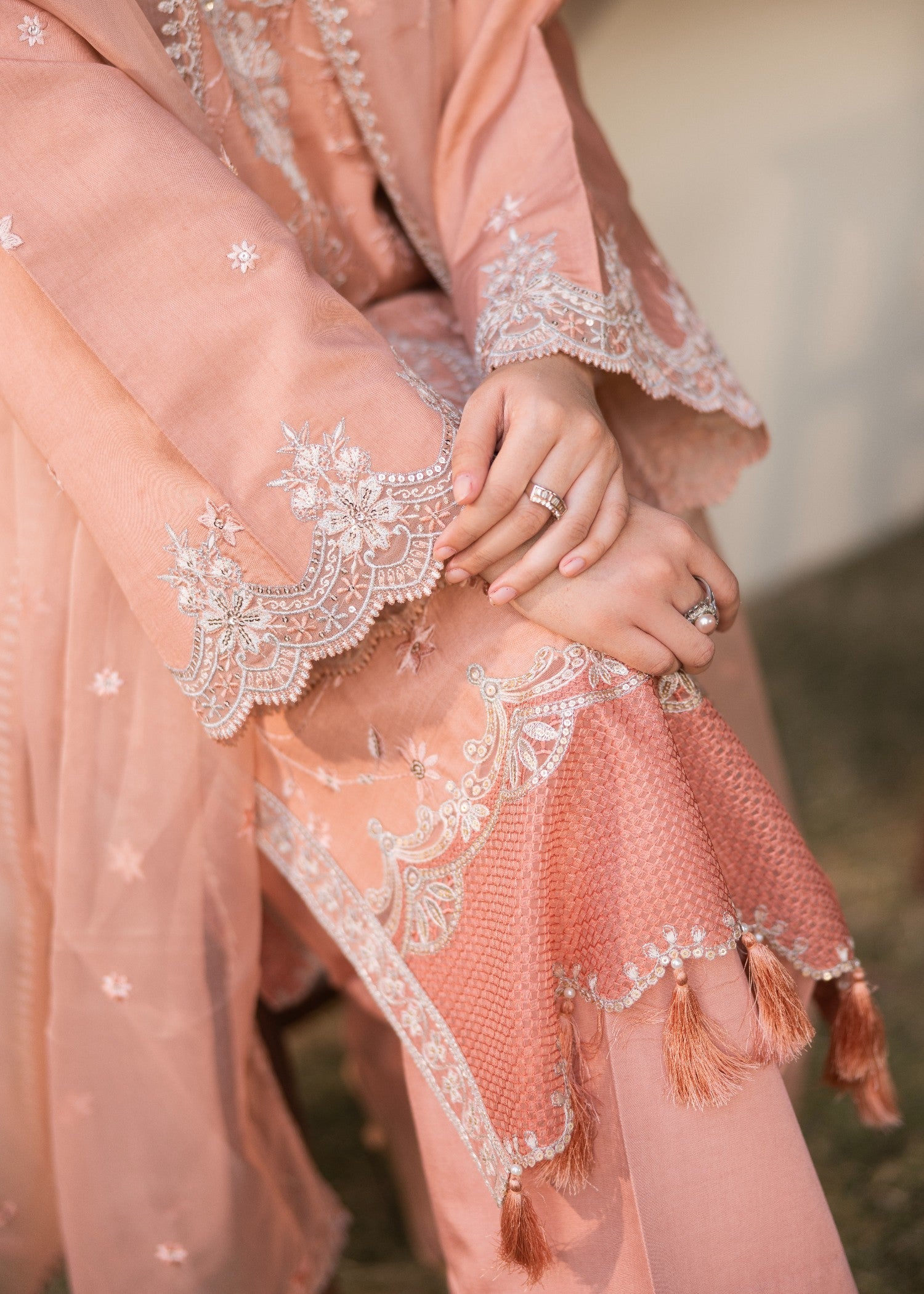 viscose Kurta Set in Marmalade orange