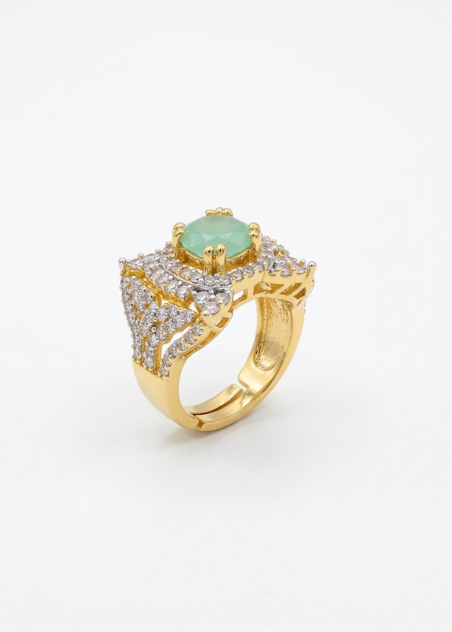 Ring in Mint green Color by - Trendy Women Ring WOJ2648