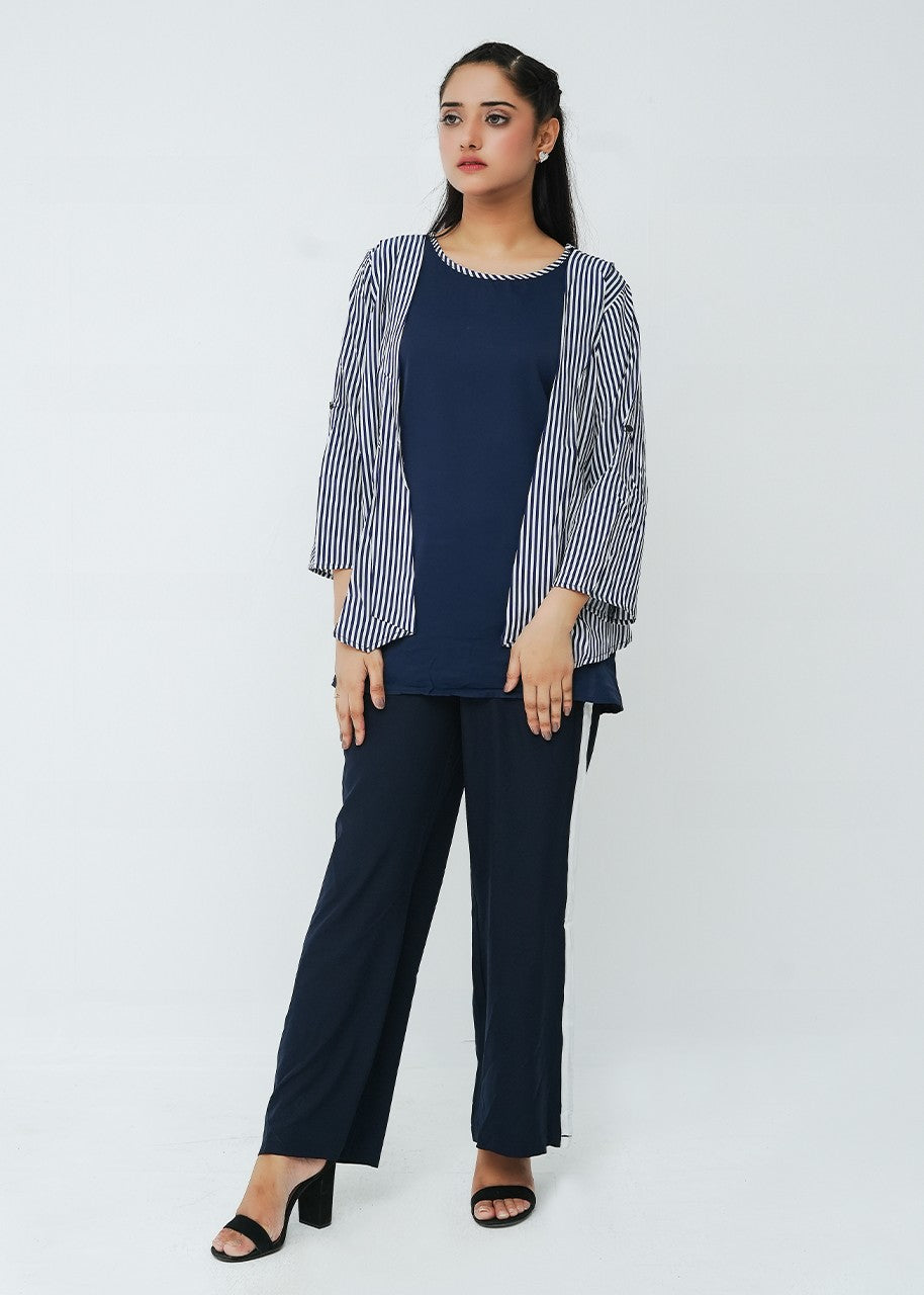 viscose Cardigan in Navy blue
