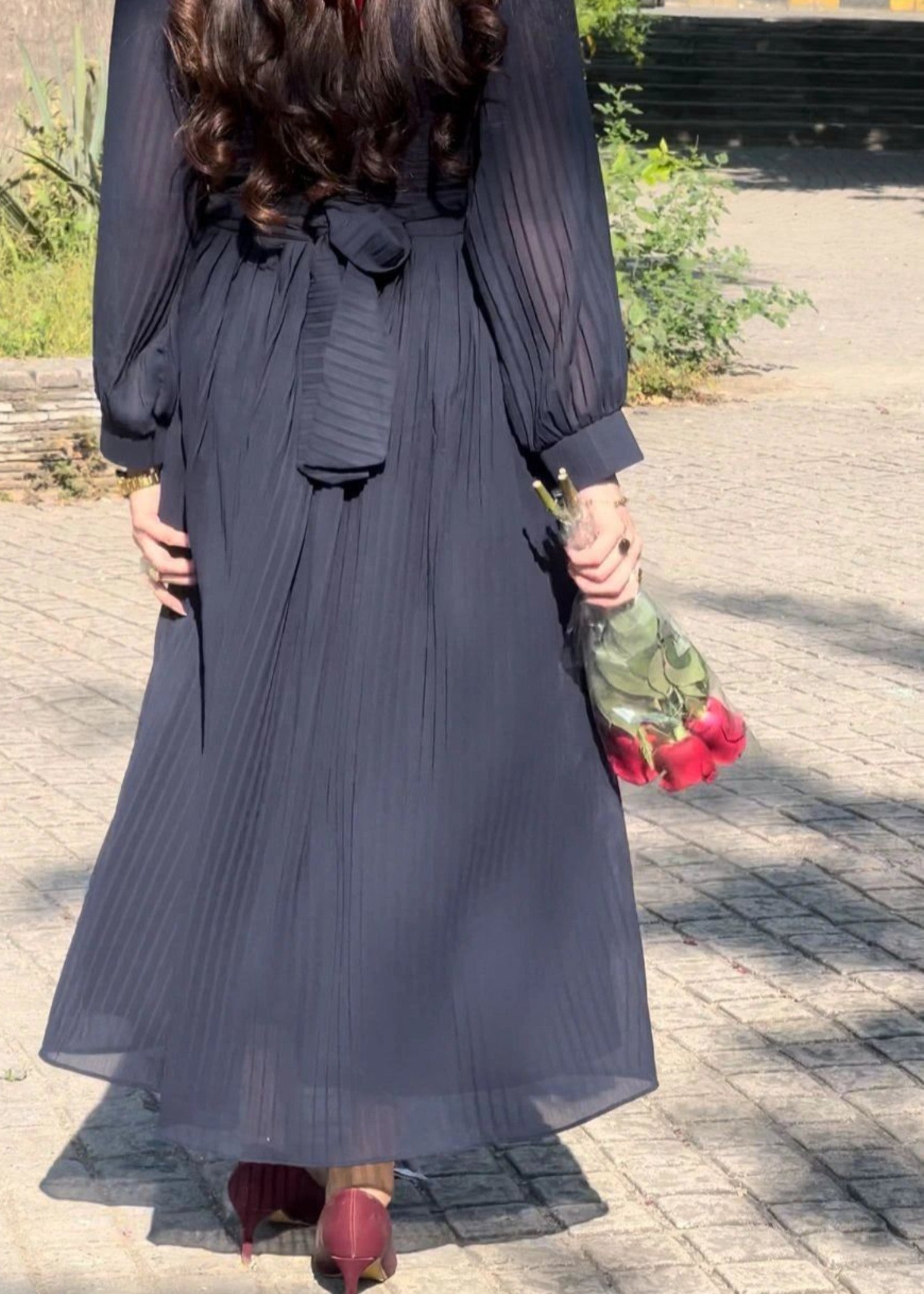 chiffon Frock in Midnight blue