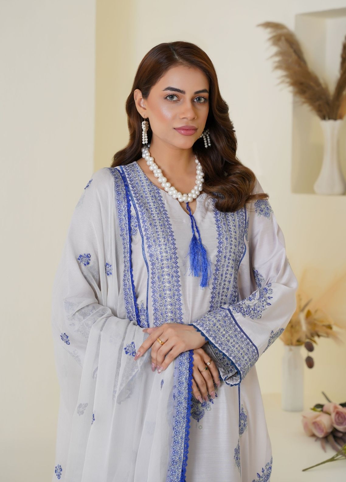 viscose Kurta Set in Frost
