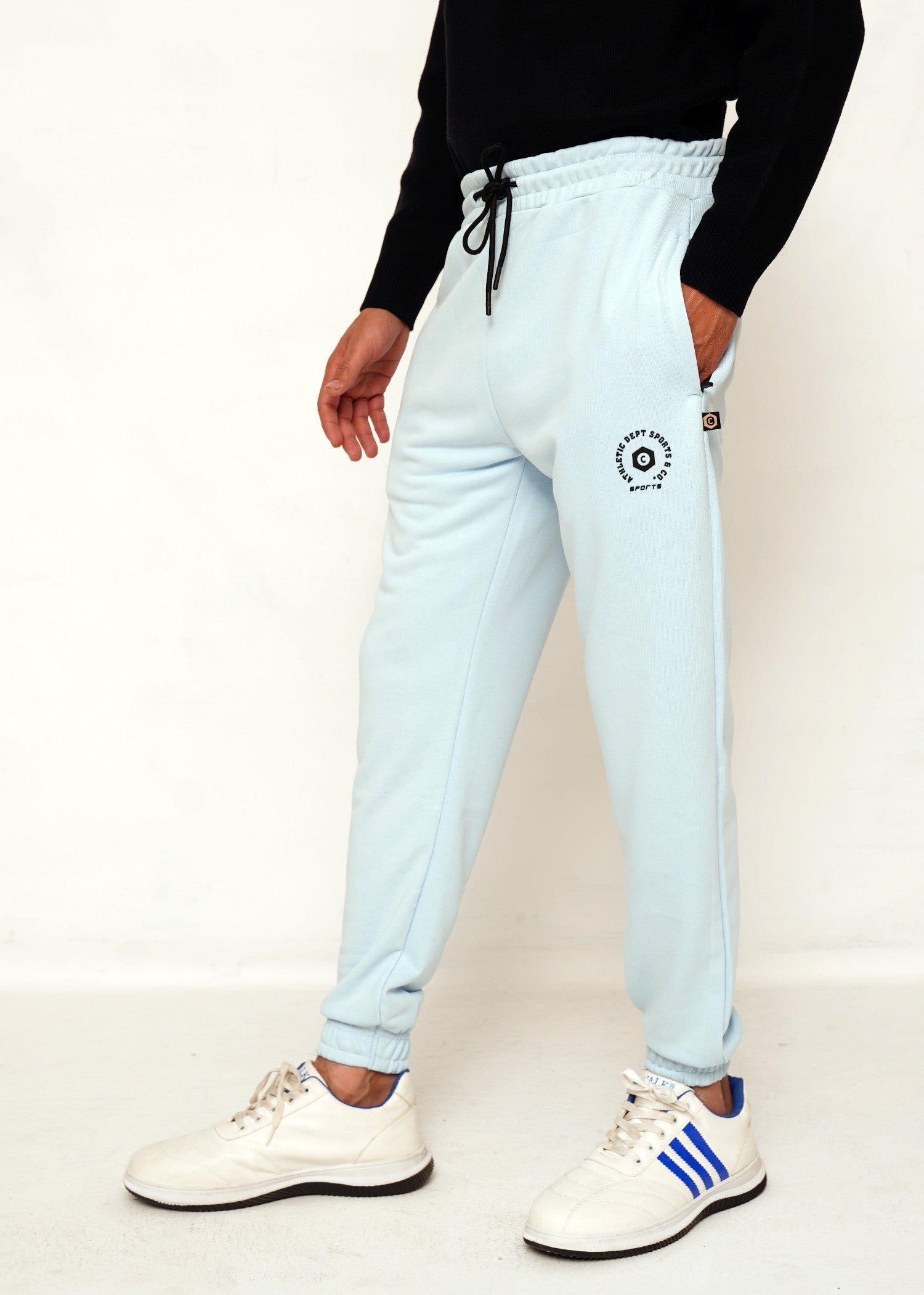 terry Trousers in Light blue