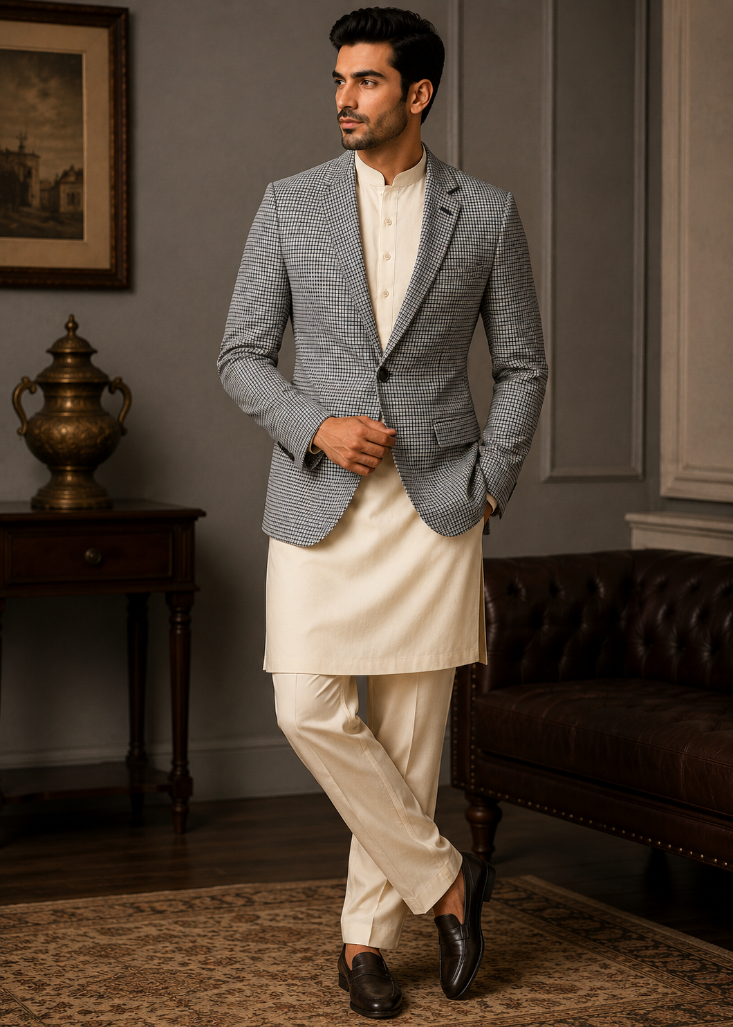 tropical Blazer in Silver
