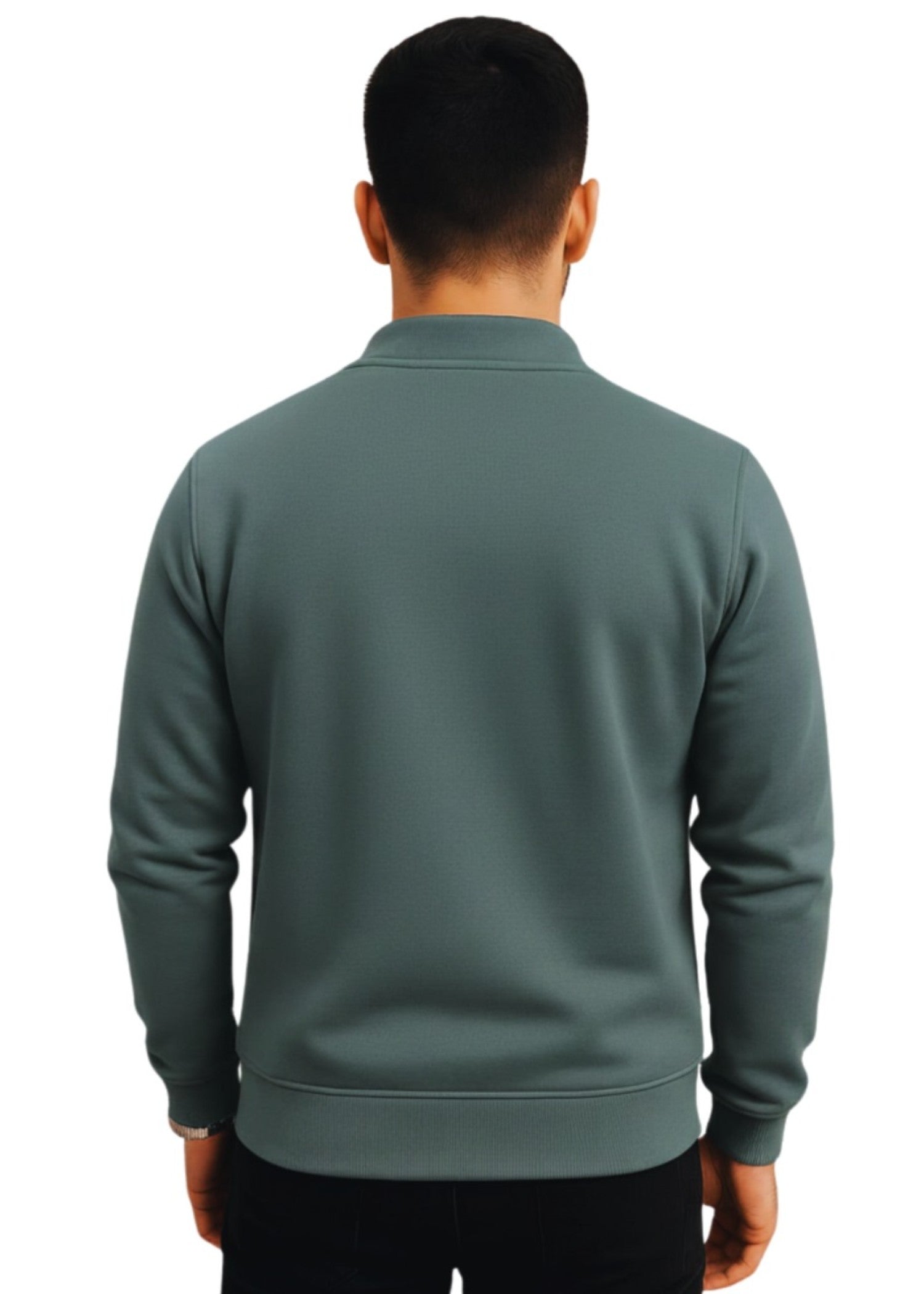fleece Jacket in Green by Pinstripe