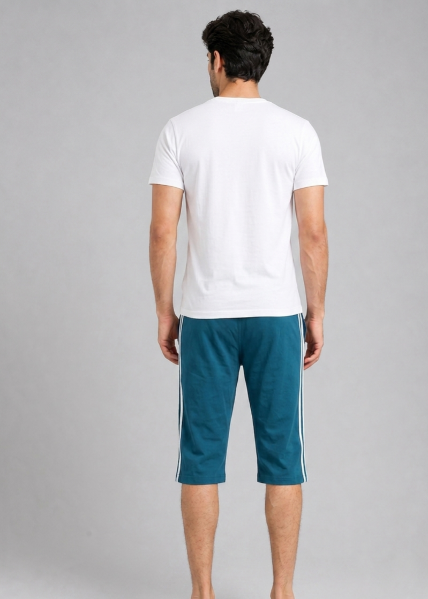 cotton jersey Shorts in Teal by Hinz