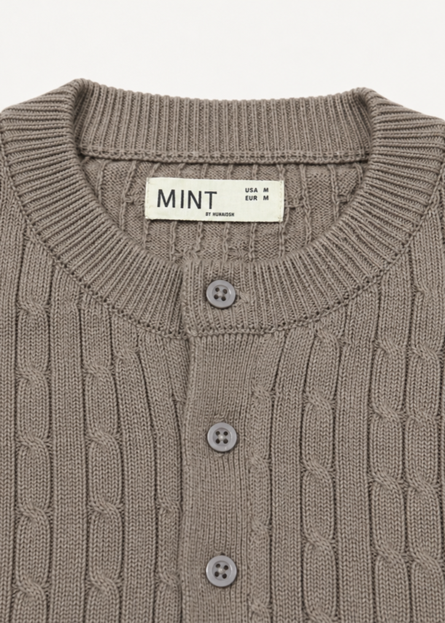 cotton T Shirt in Warm grey