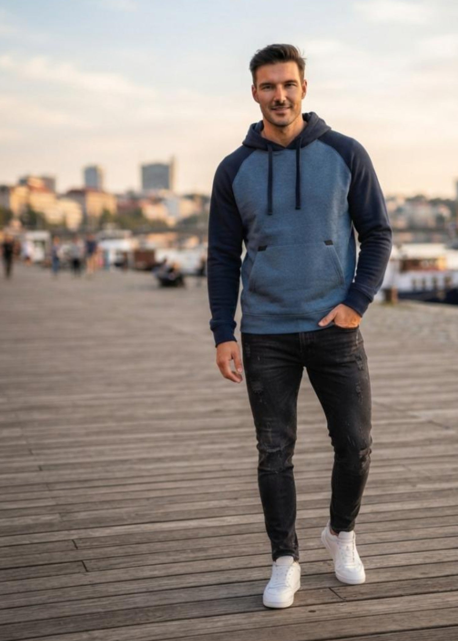 fleece Hoodie in Multi