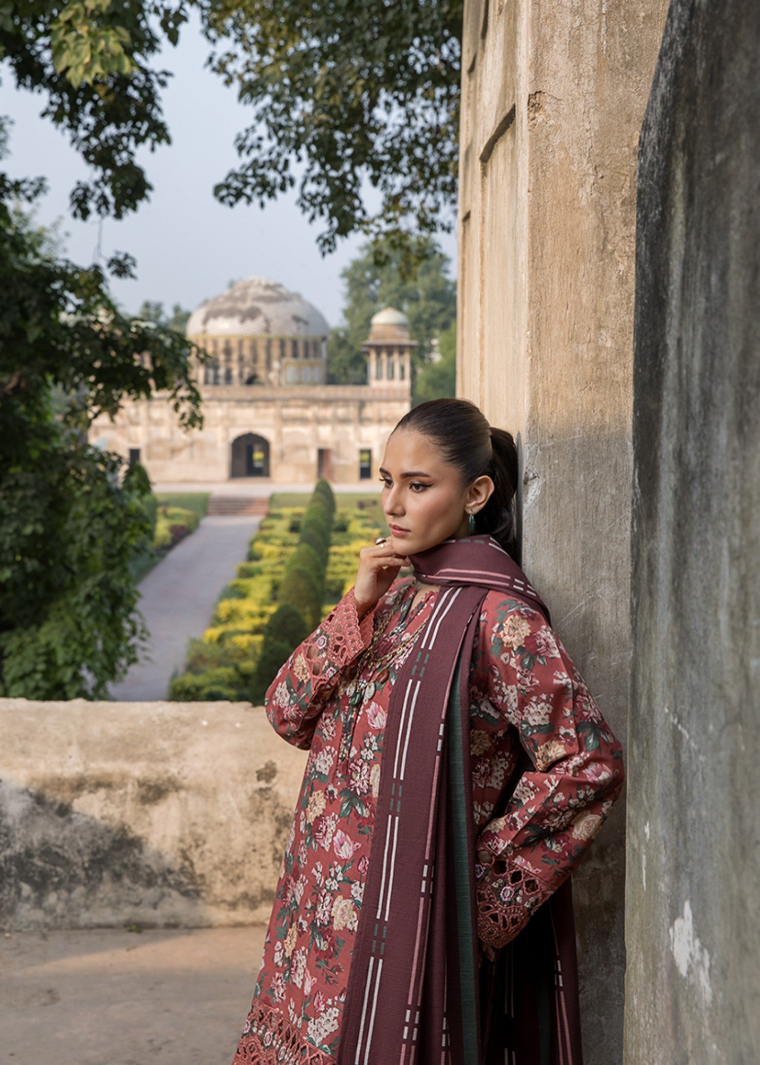khaddar Kurta Set in Brown