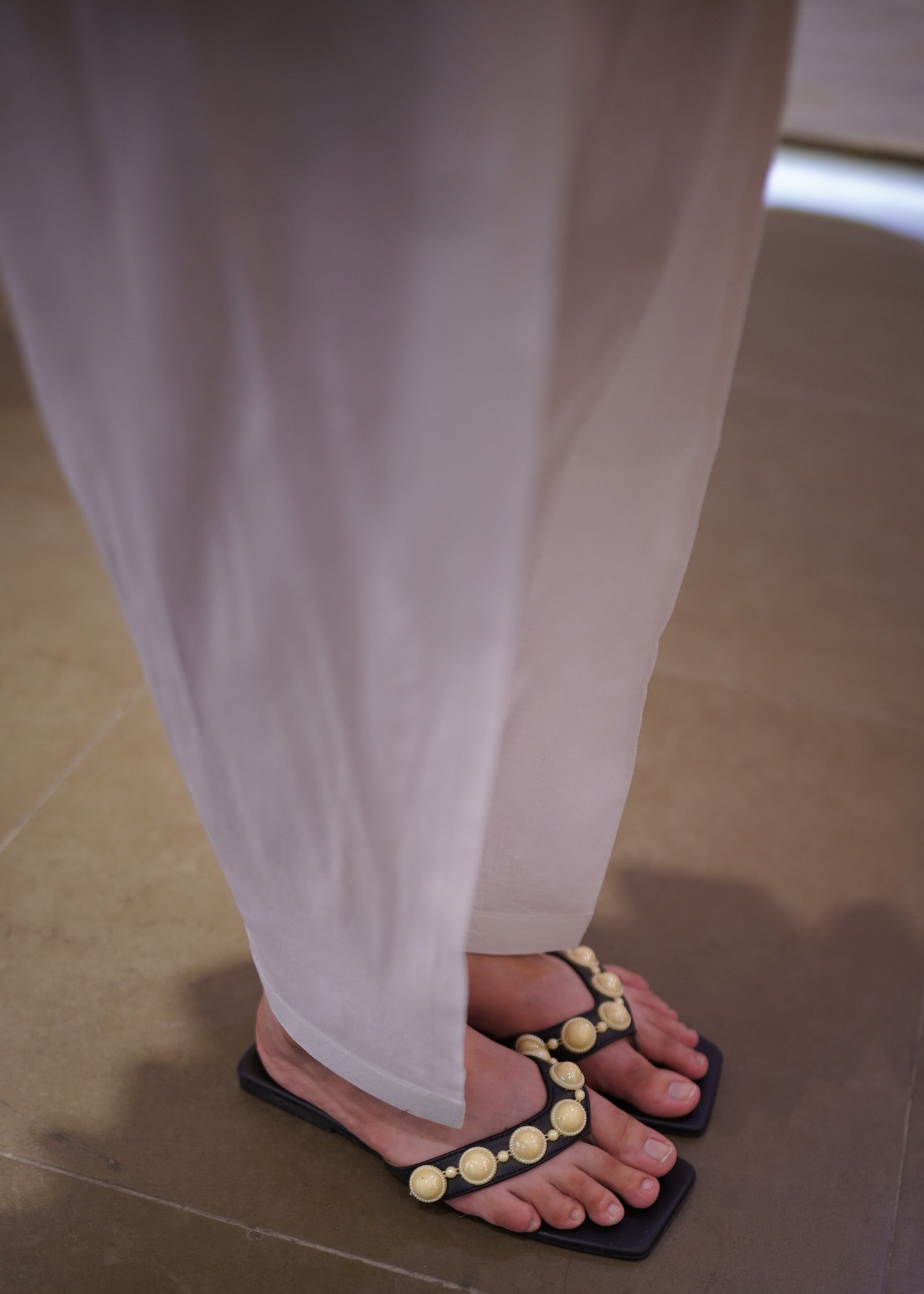 cambric Shalwar in Off-white